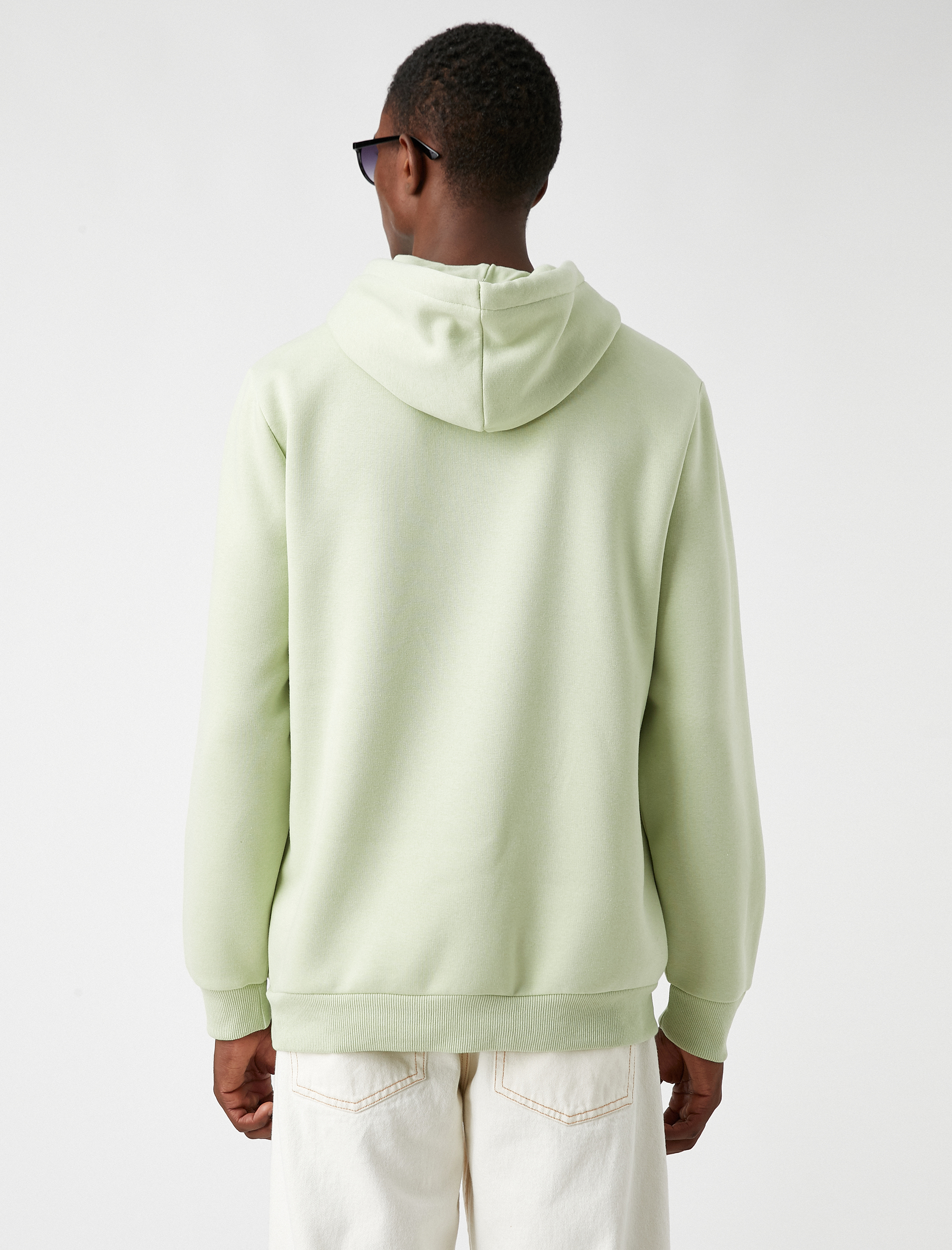   Basic Kapşonlu Sweatshirt Şardonlu