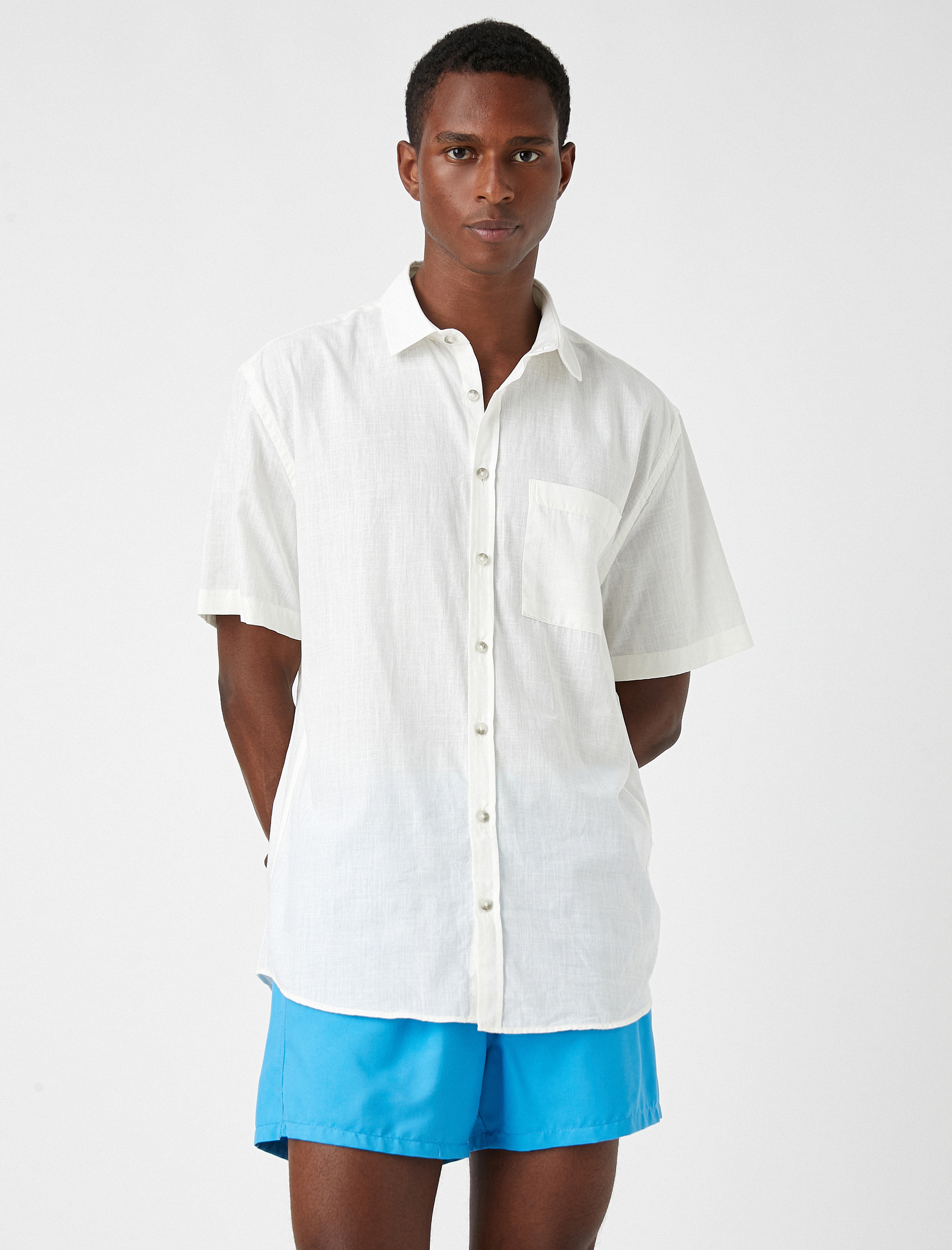   Basic Deniz Şortu Beli Bağcıklı