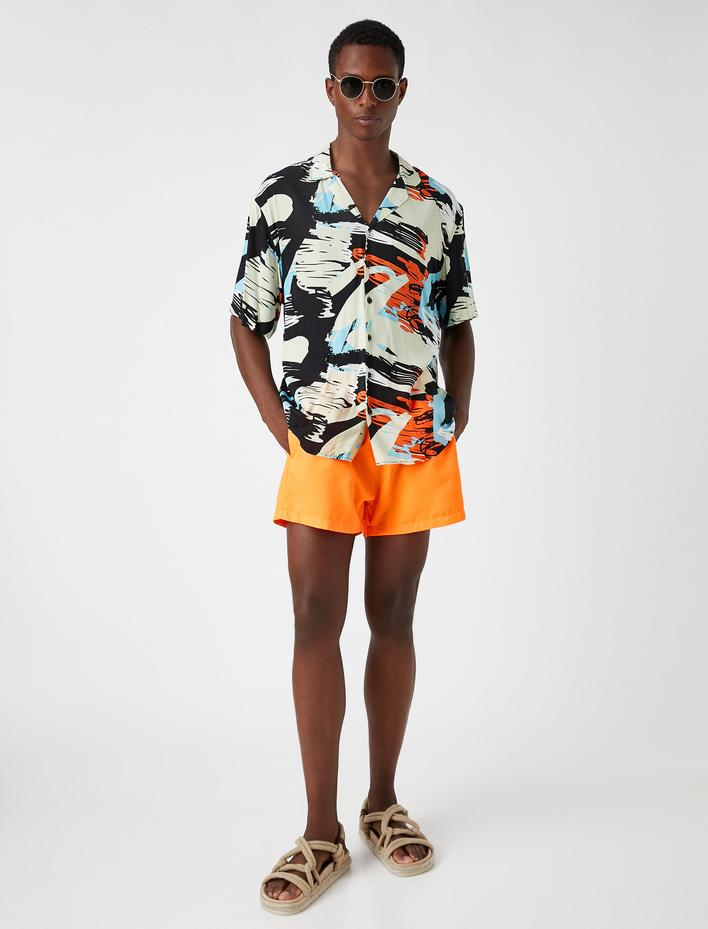  Basic Deniz Şortu Beli Bağcıklı