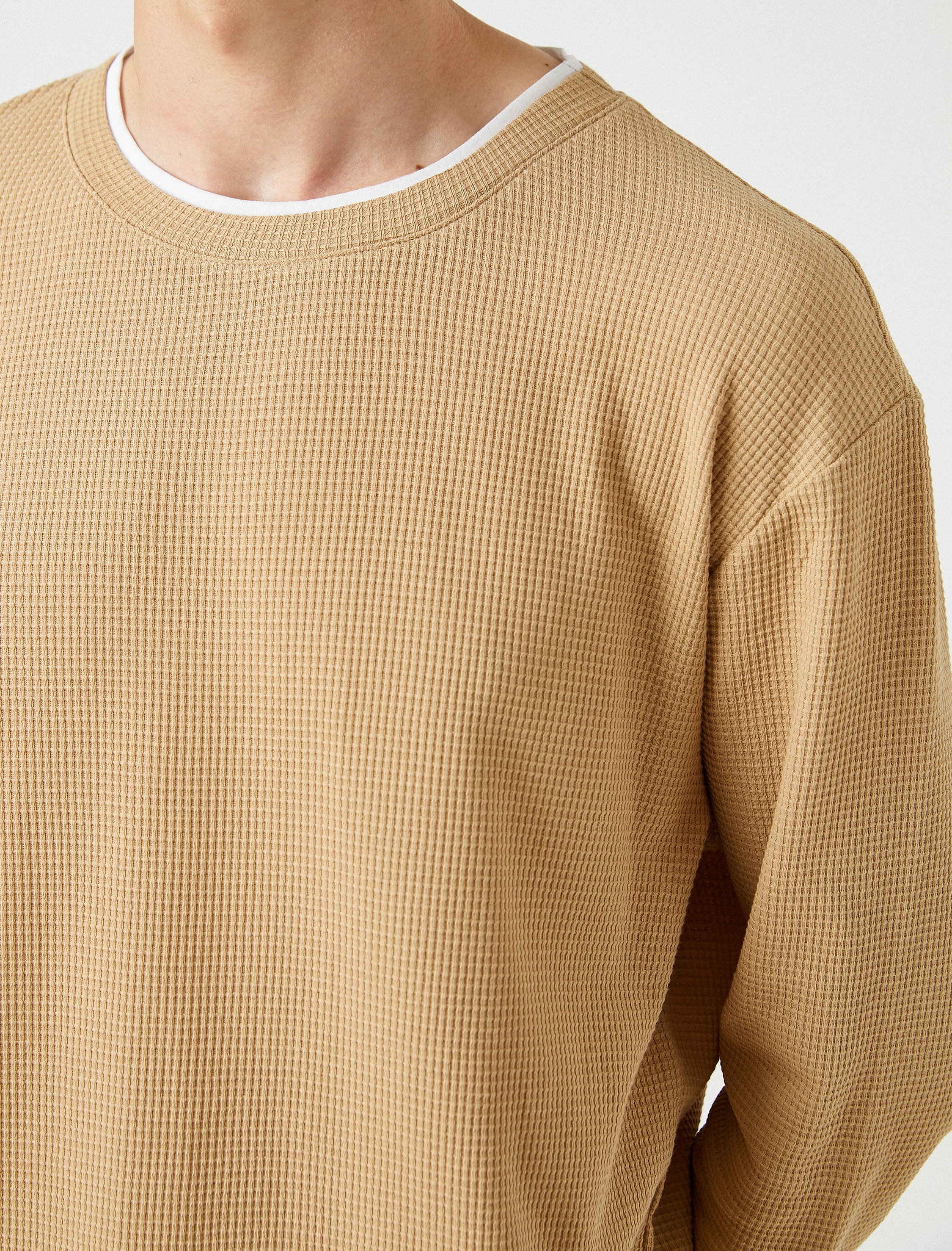   Uzun Kollu Tişört Bisiklet Yaka