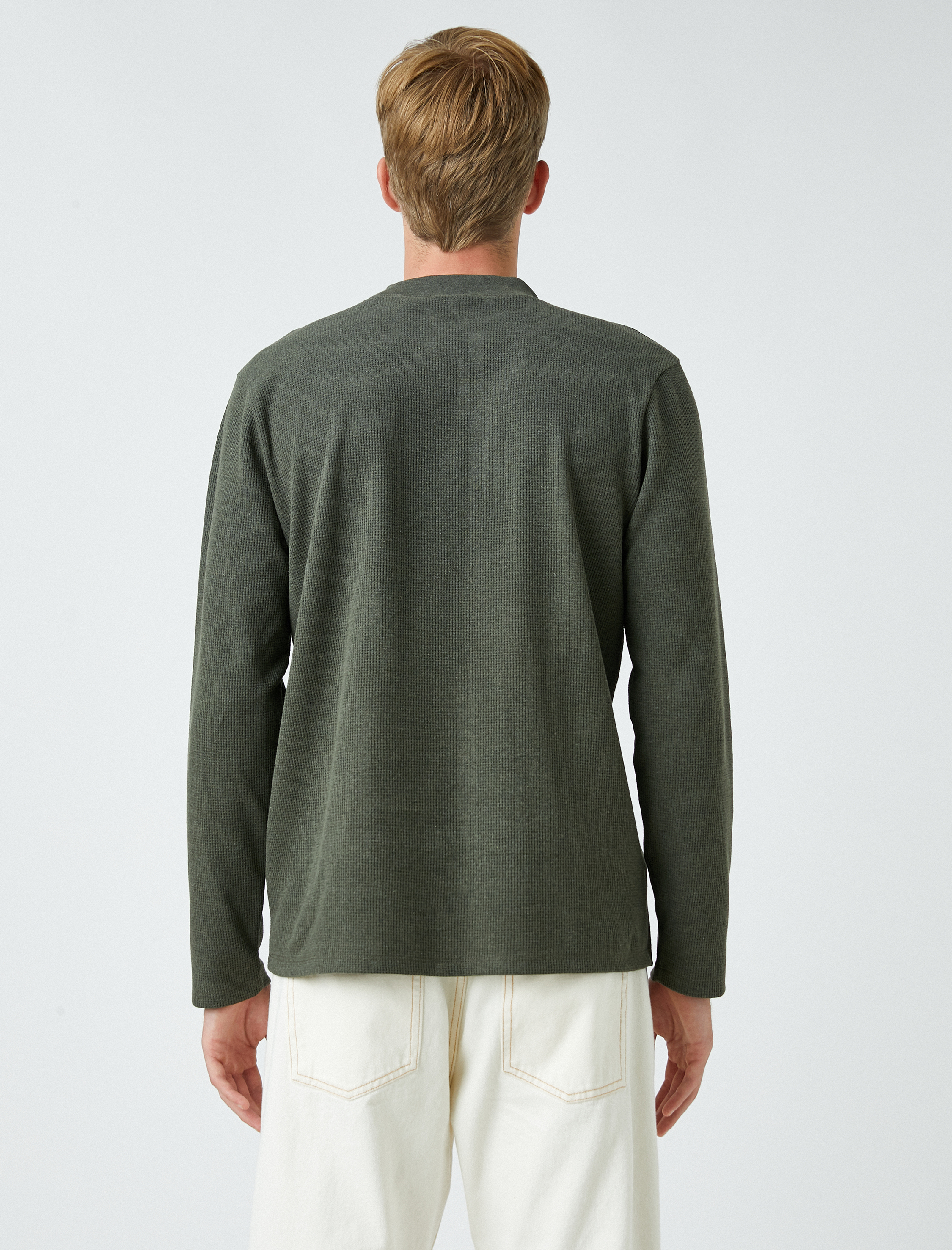   Uzun Kollu Tişört Bisiklet Yaka