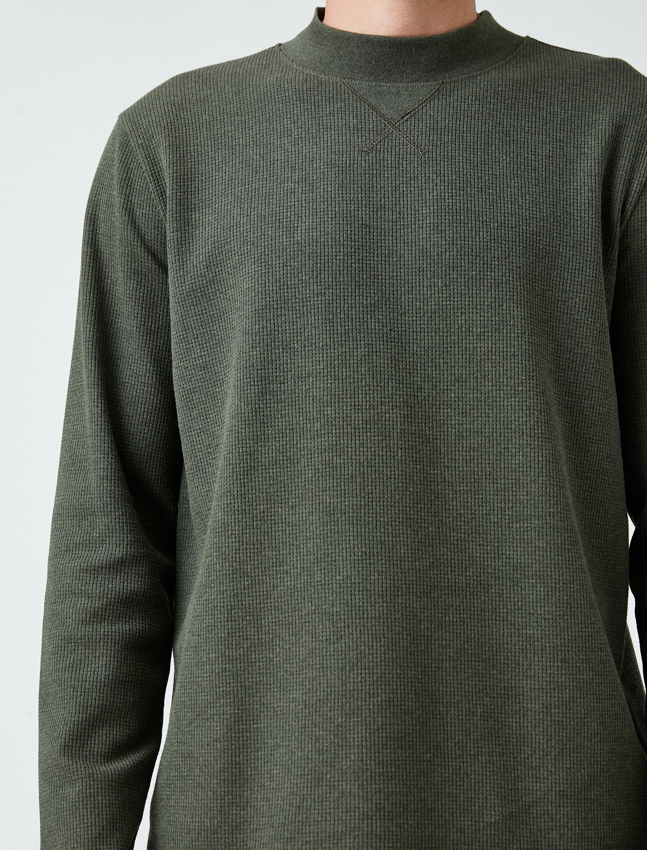   Uzun Kollu Tişört Bisiklet Yaka