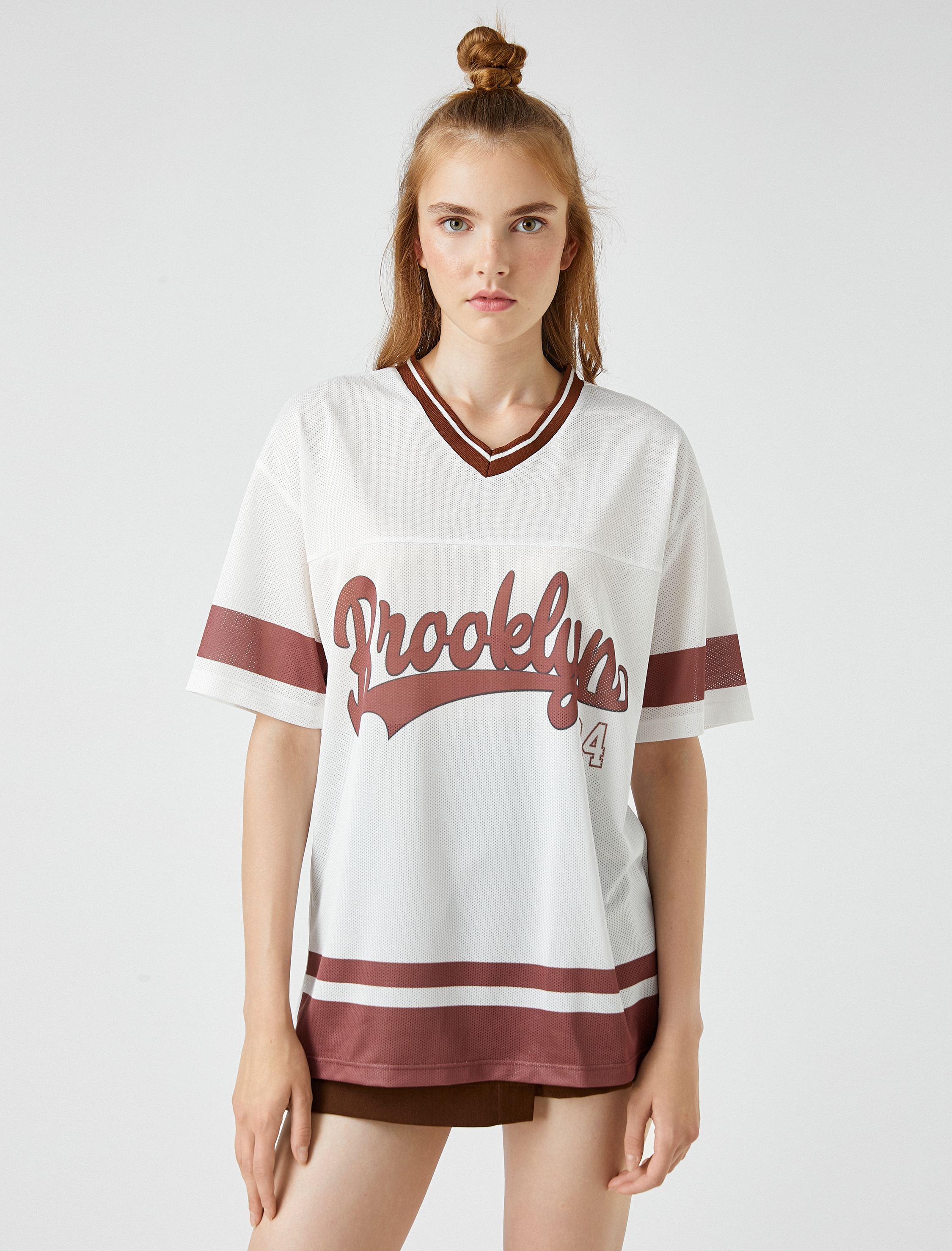   Spor Tişört Slogan Baskılı