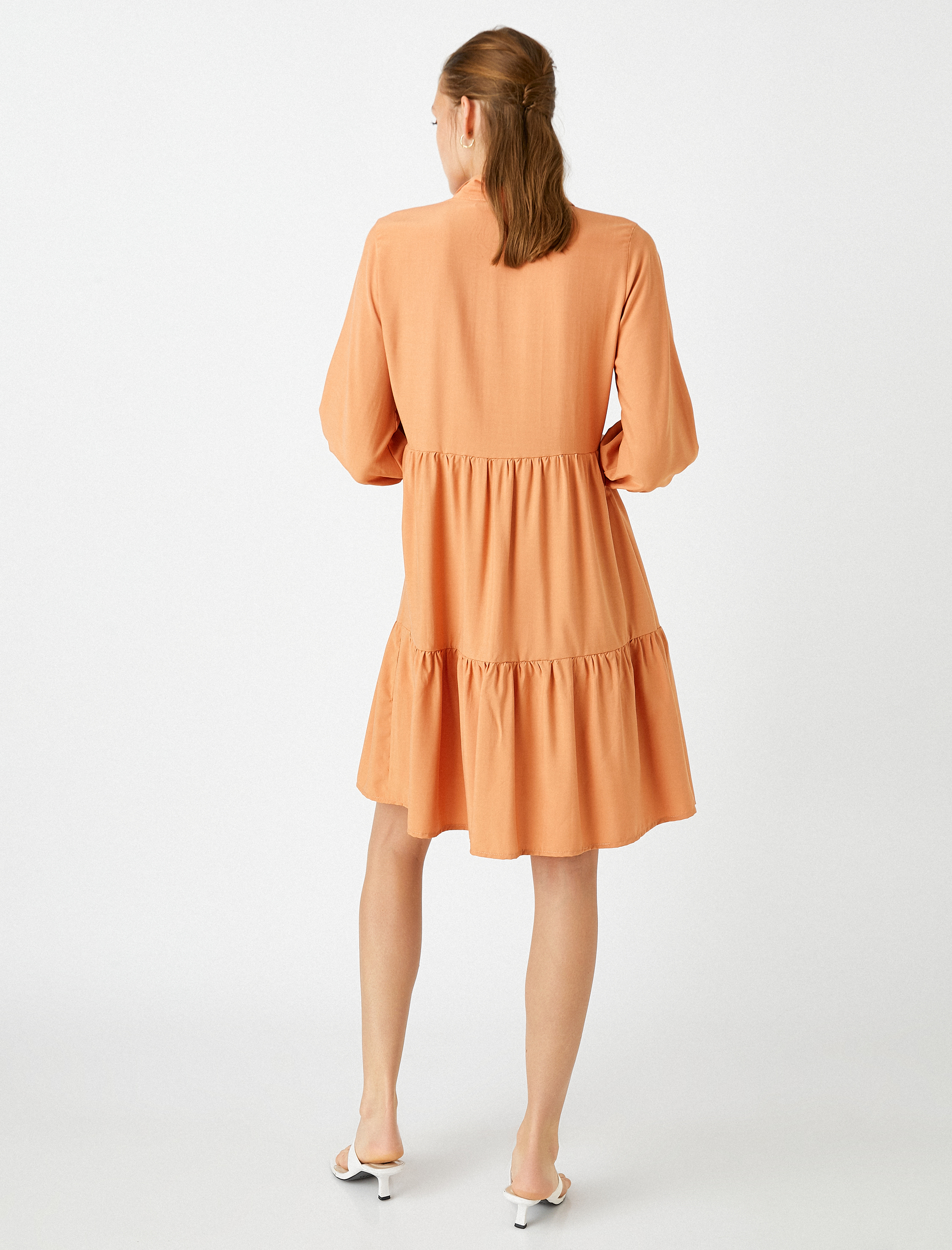   Balon Kol Gömlek Elbise