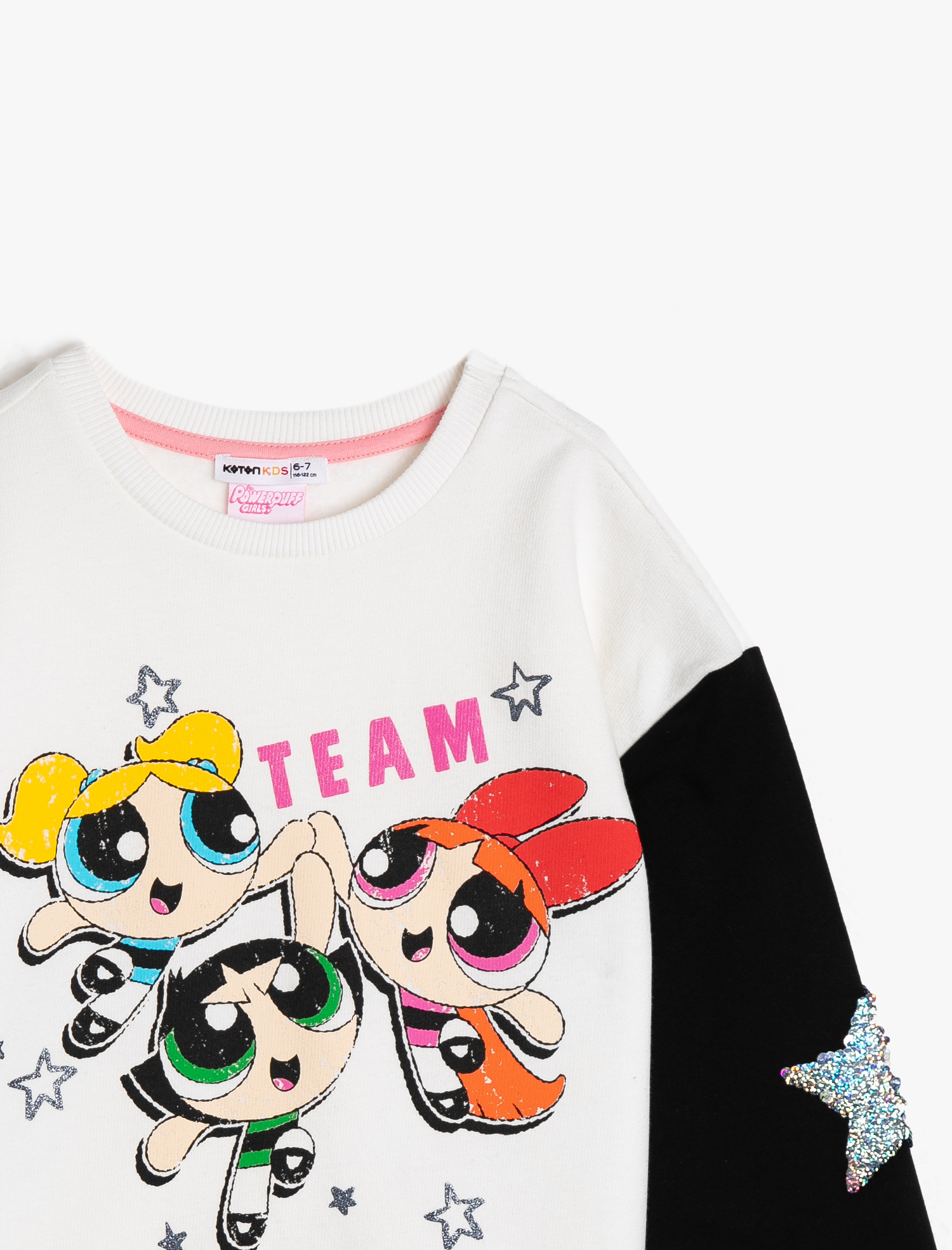  Kız Çocuk Powerpuff Girls Lisanslı Yazılı Baskılı Sweatshirt