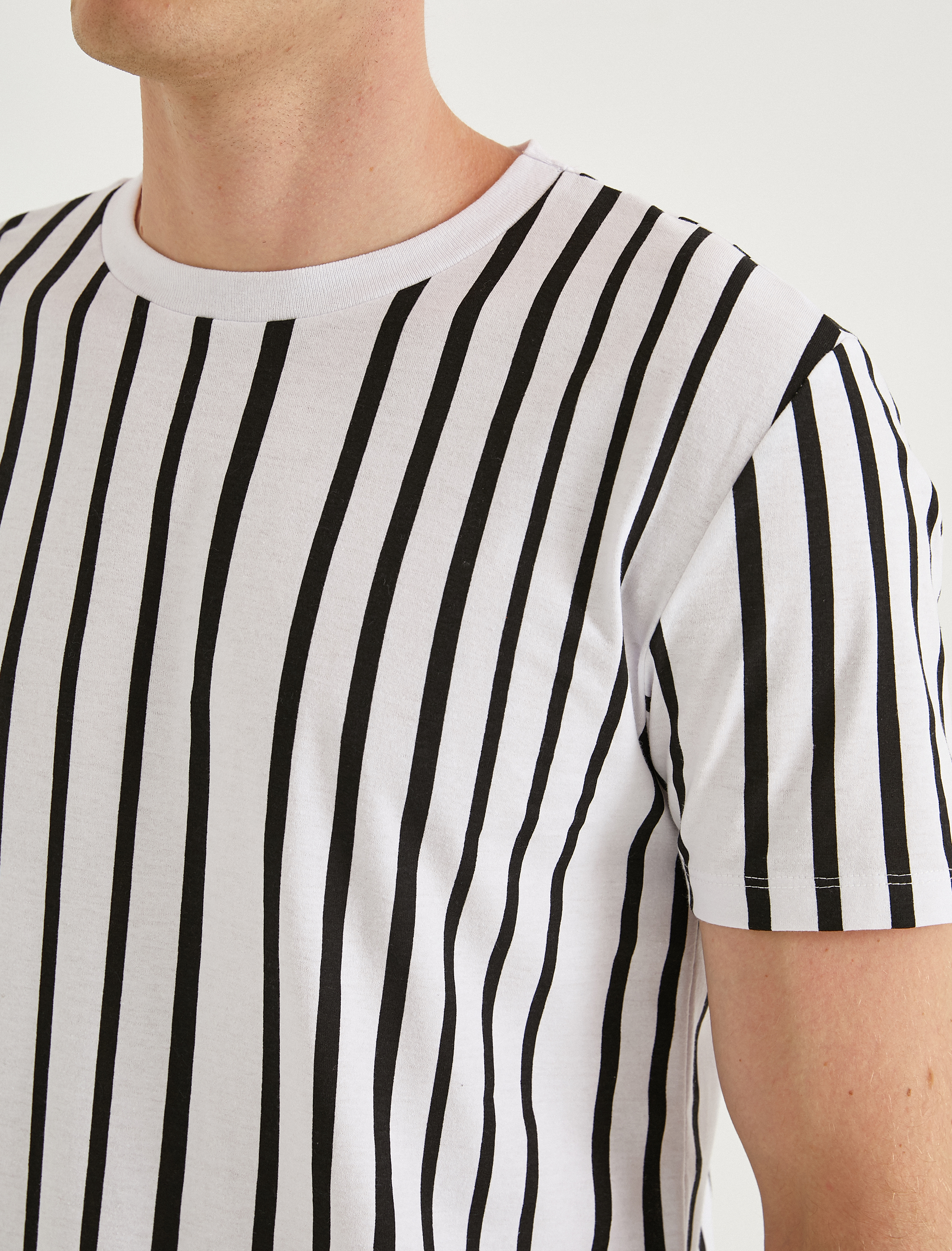   Çizgili Basic Tişört