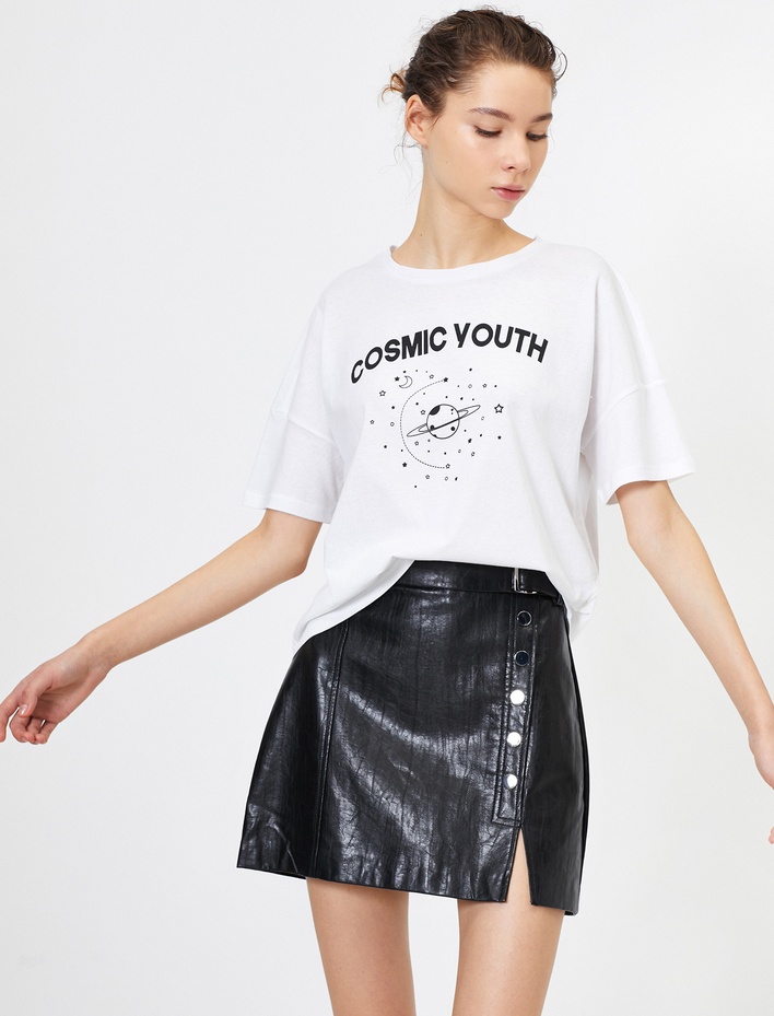  Yazılı Baskılı Tişört