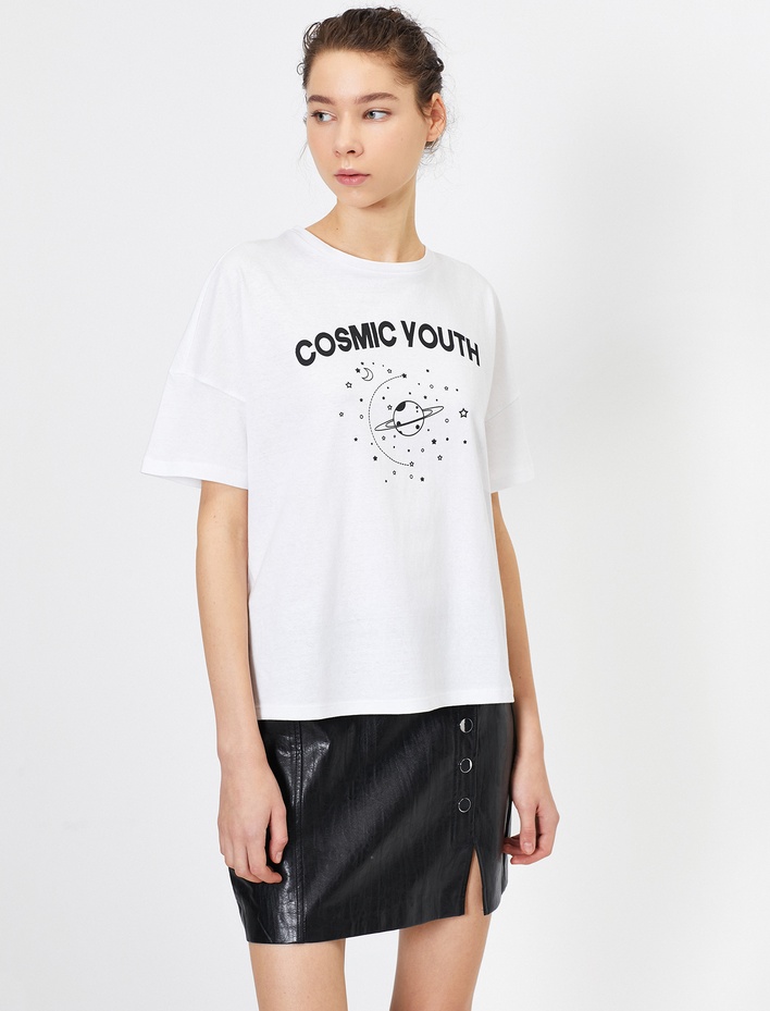  Yazılı Baskılı Tişört