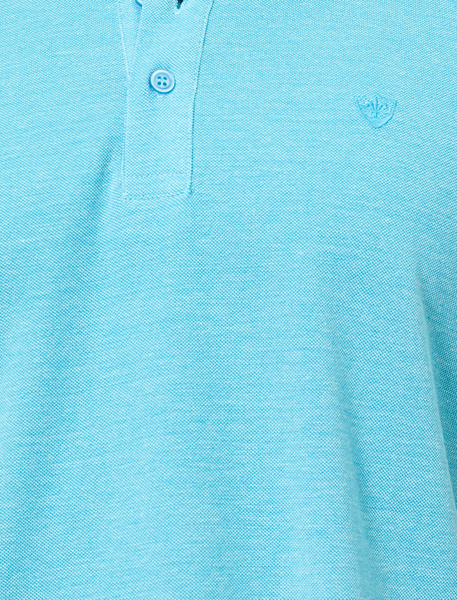   Polo Yaka İşleme Detaylı Desenli Kumaş Slim Fit Tişört