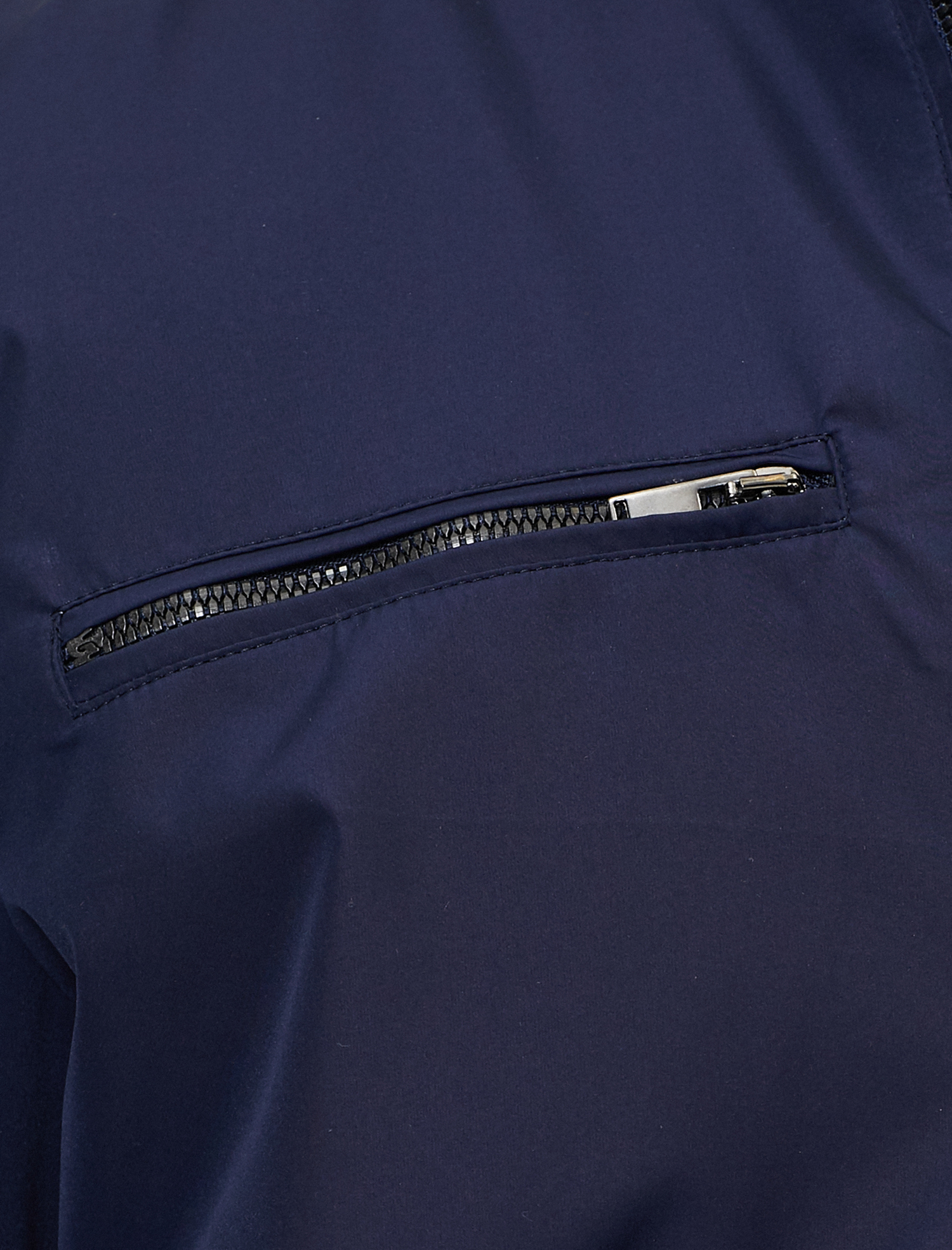 Fermuar Detaylı Astarı Çizgili Baskılı Mont