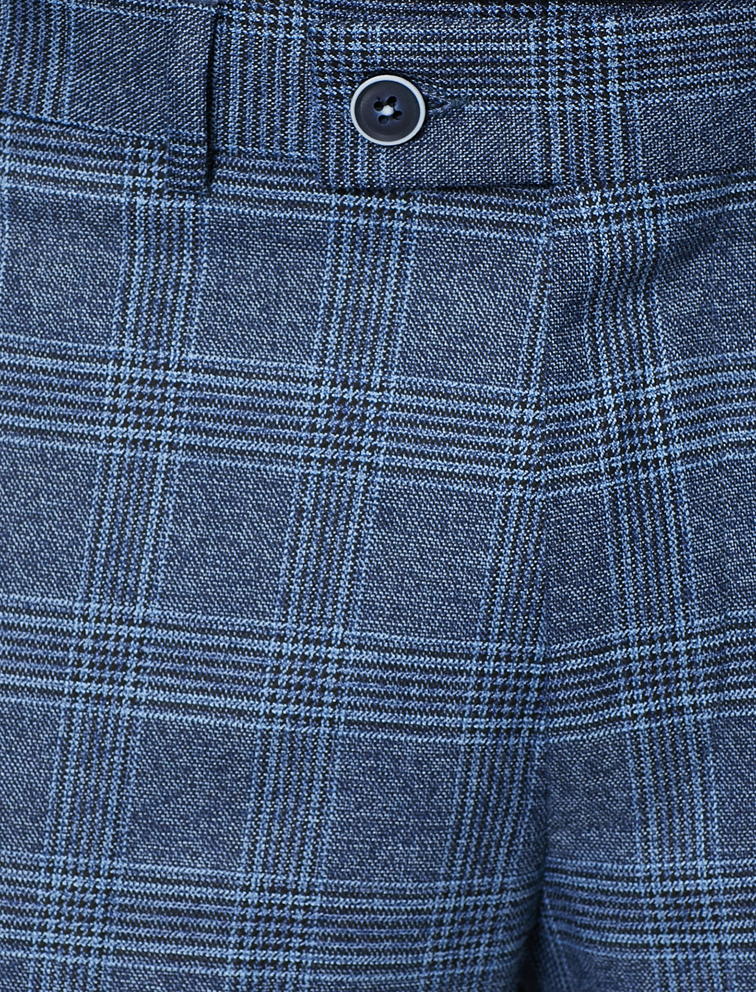   Cep Detaylı Slim Fit Kareli Pantolon