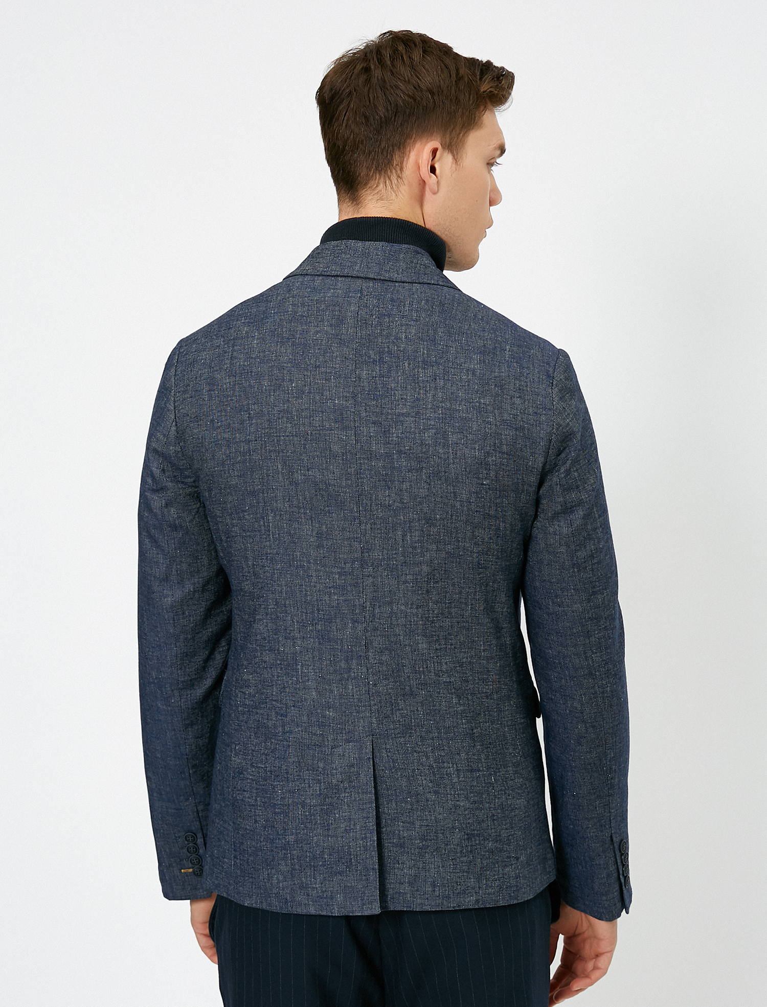 Cep Detaylı Düğmeli Blazer Ceket