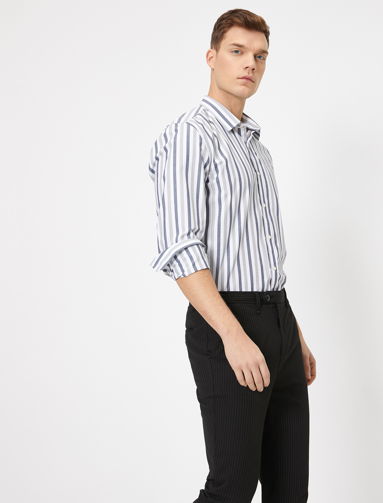   Çizgili Gömlek Non Iron