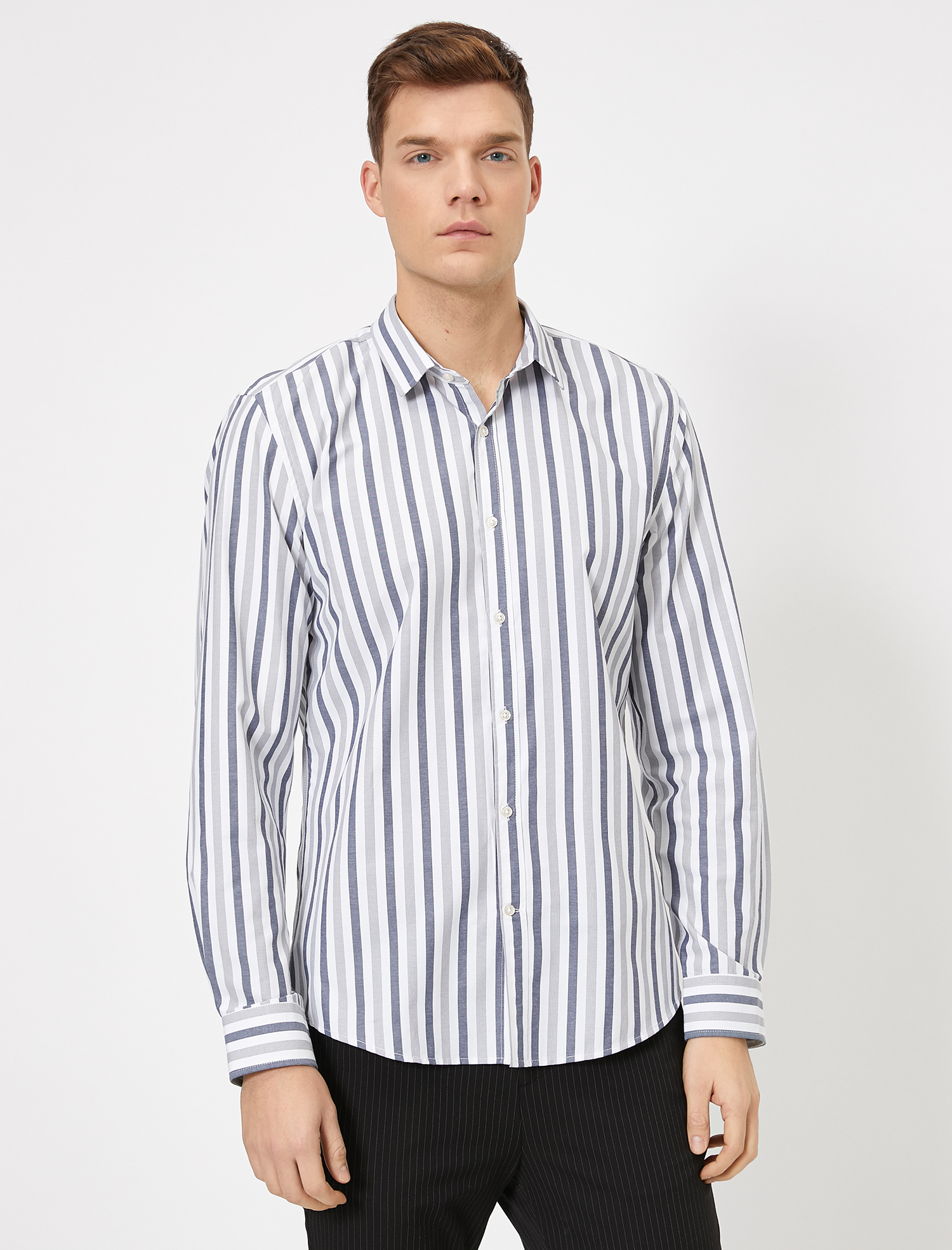   Çizgili Gömlek Non Iron