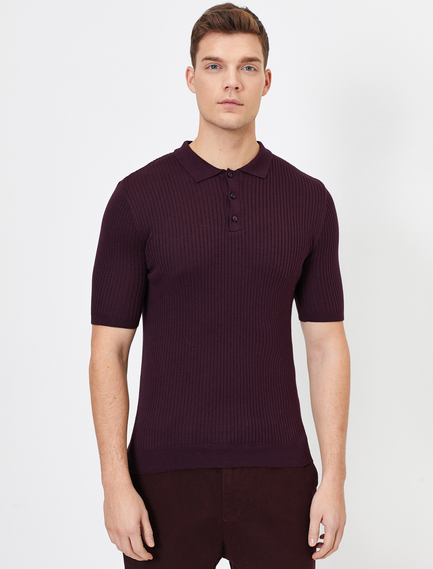 Polo Yaka Slim Fit Pamuklu Triko Kazak