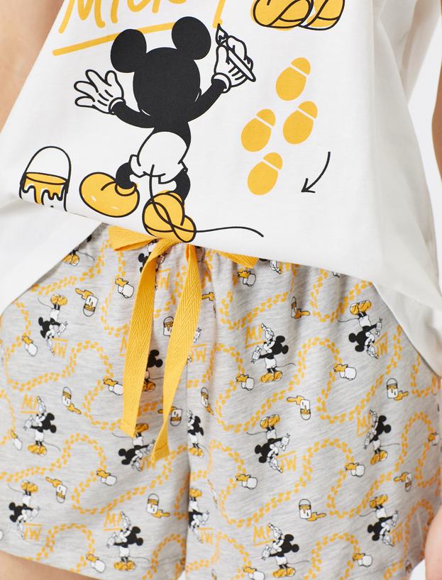   Mickey Mouse Lisanslı Yazılı Baskılı Pijama Takımı