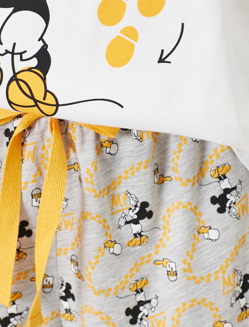   Mickey Mouse Lisanslı Yazılı Baskılı Pijama Takımı