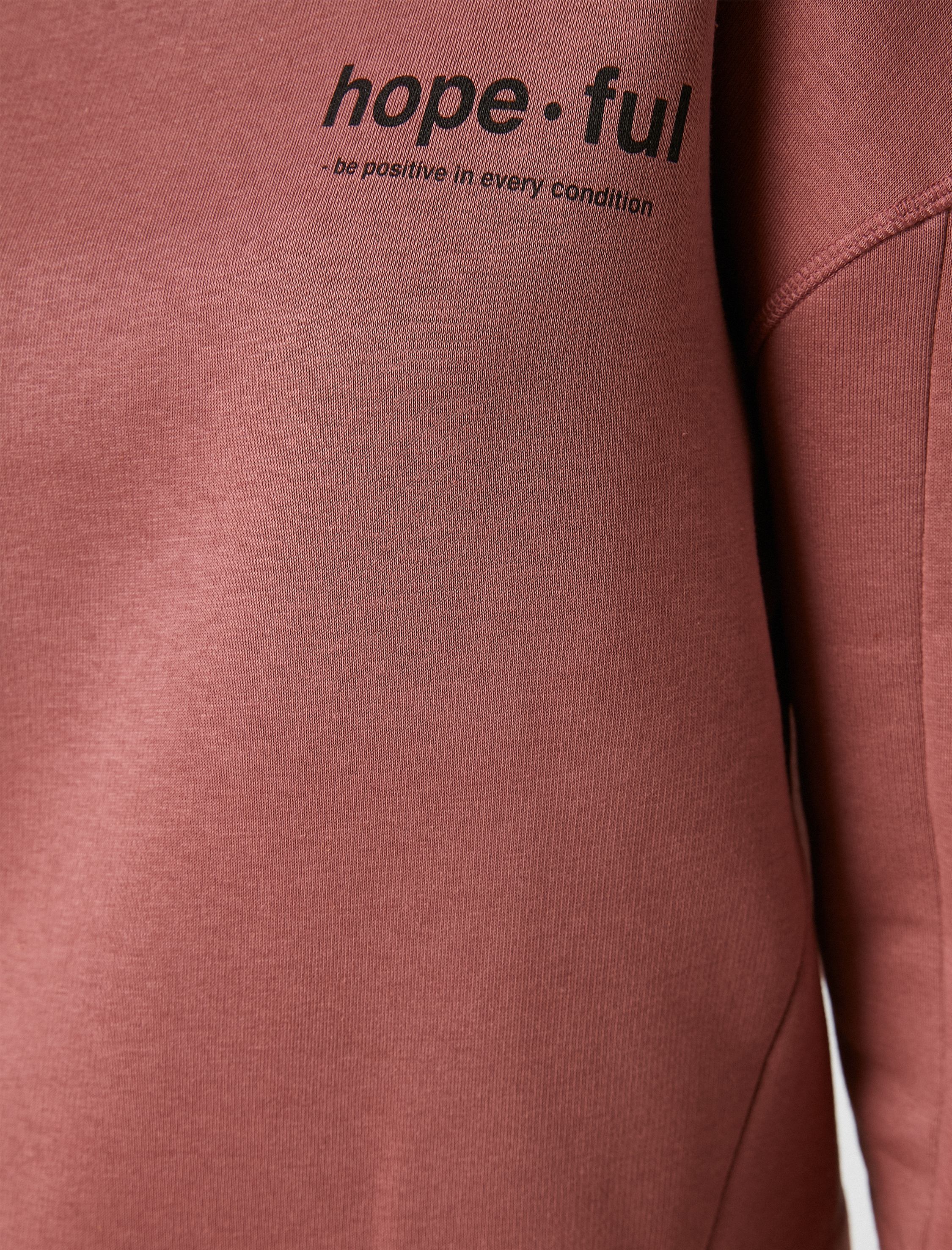   Bisiklet Yaka Slogan Baskılı Sweatshirt