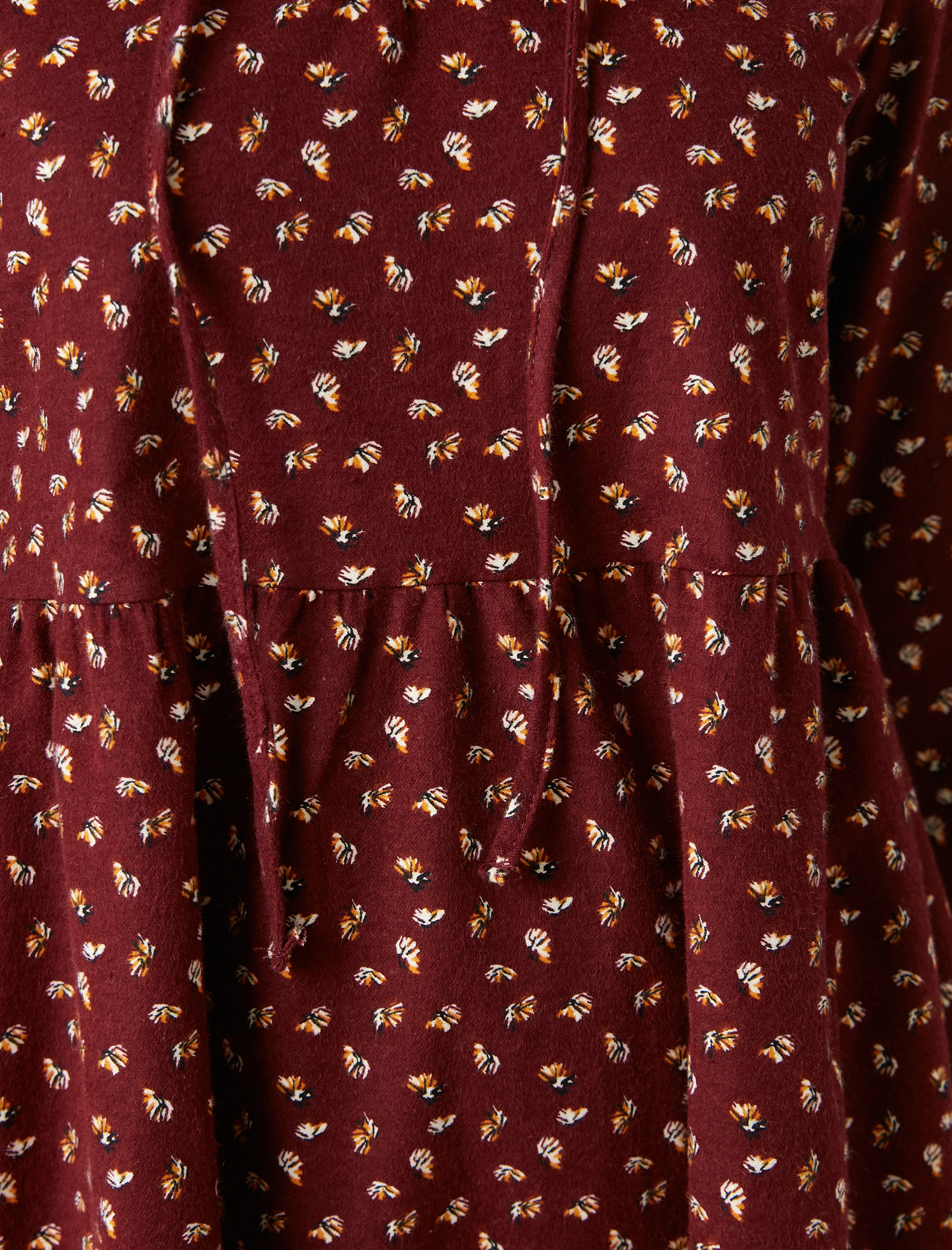   Pamuklu Çiçekli Kısa Elbise