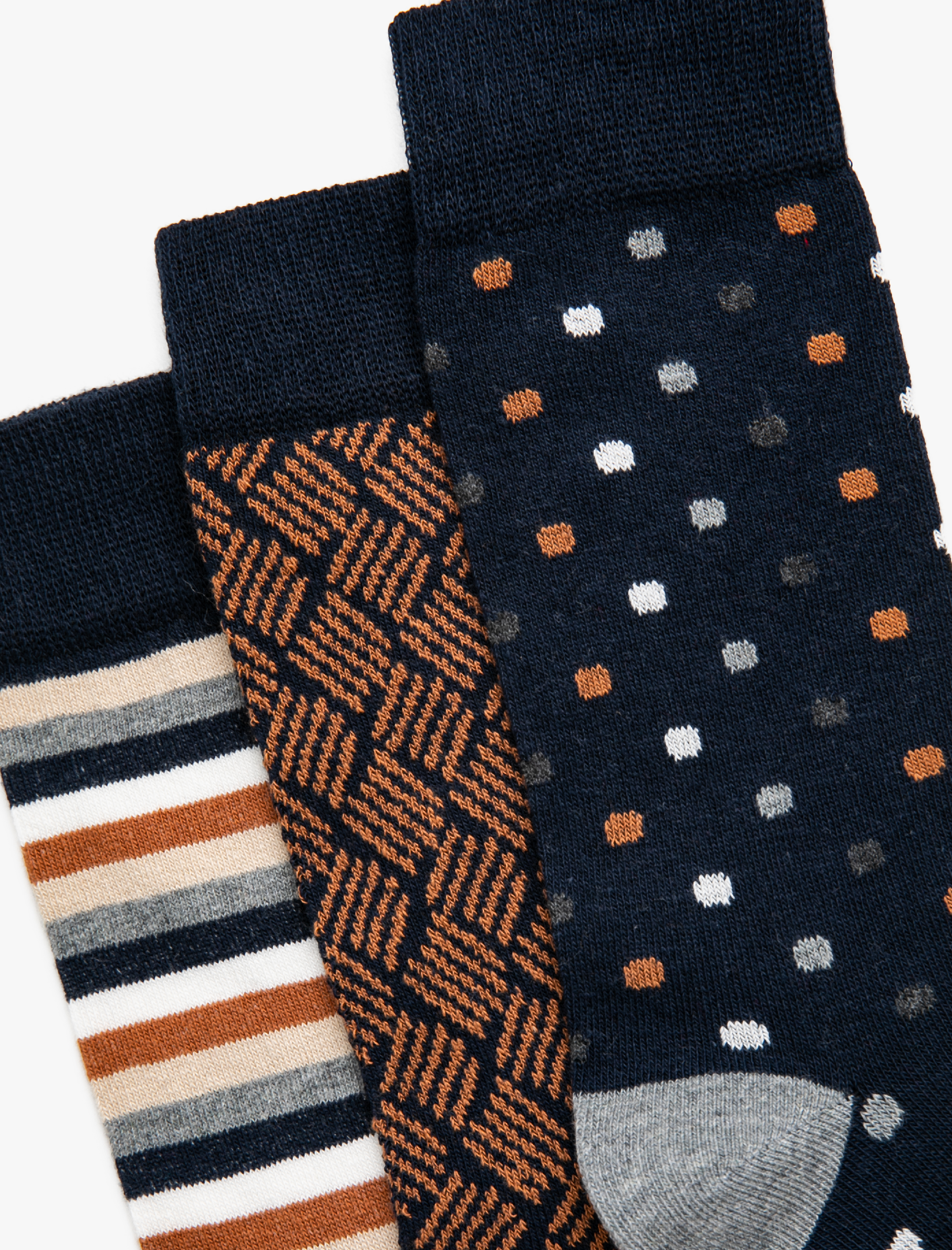  Erkek Desenli Çorap Seti Çoklu