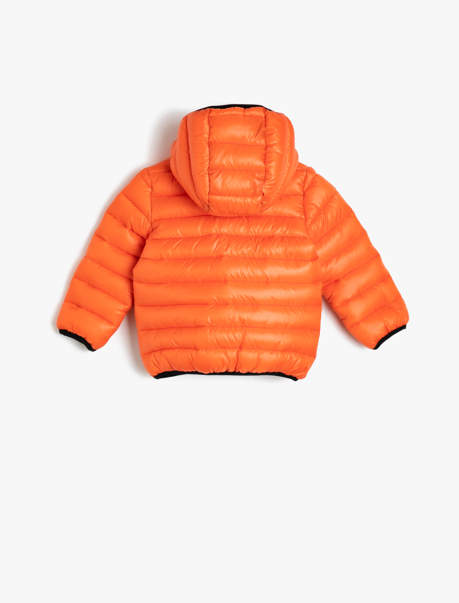  Erkek Bebek Kapüşonlu Cepli Fermuarlı Şişme Mont