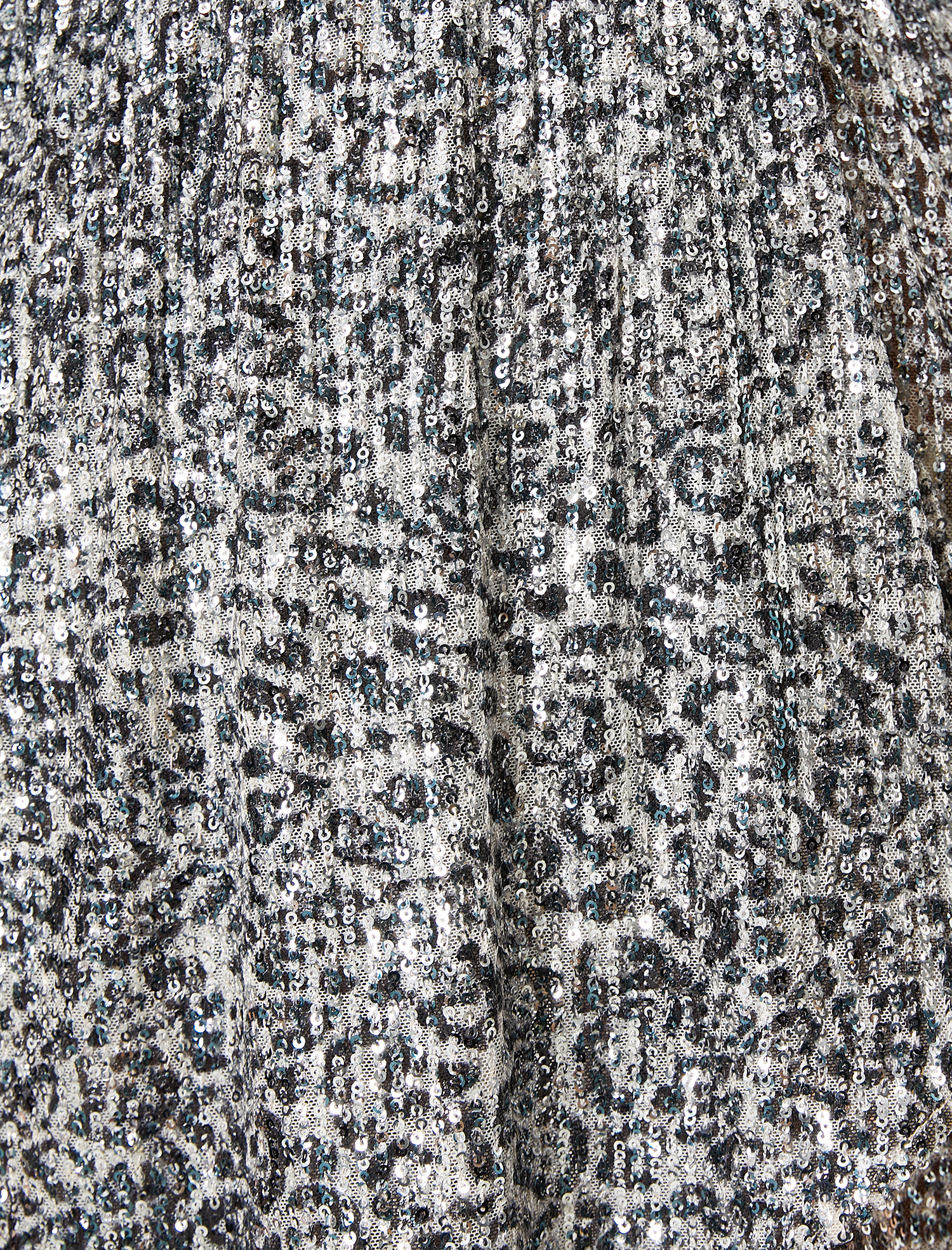   Payetli Abiye Elbise Beli Büzgülü Kruvaze