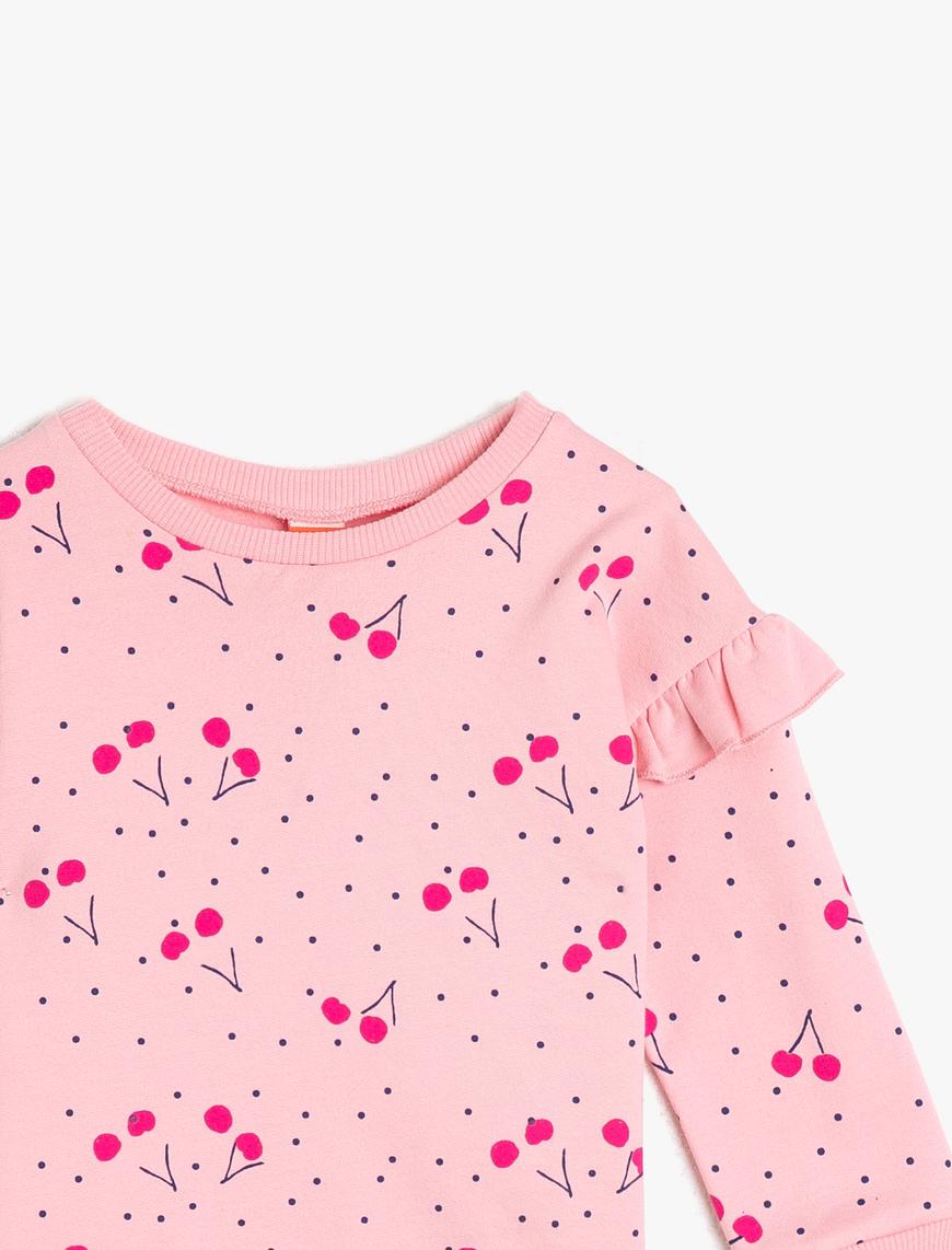  Kız Bebek Desenli Sweatshirt