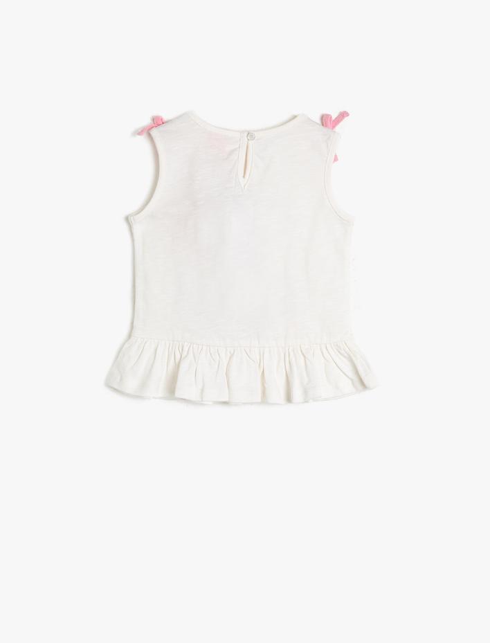 Kız Bebek Yazılı Baskılı Atlet