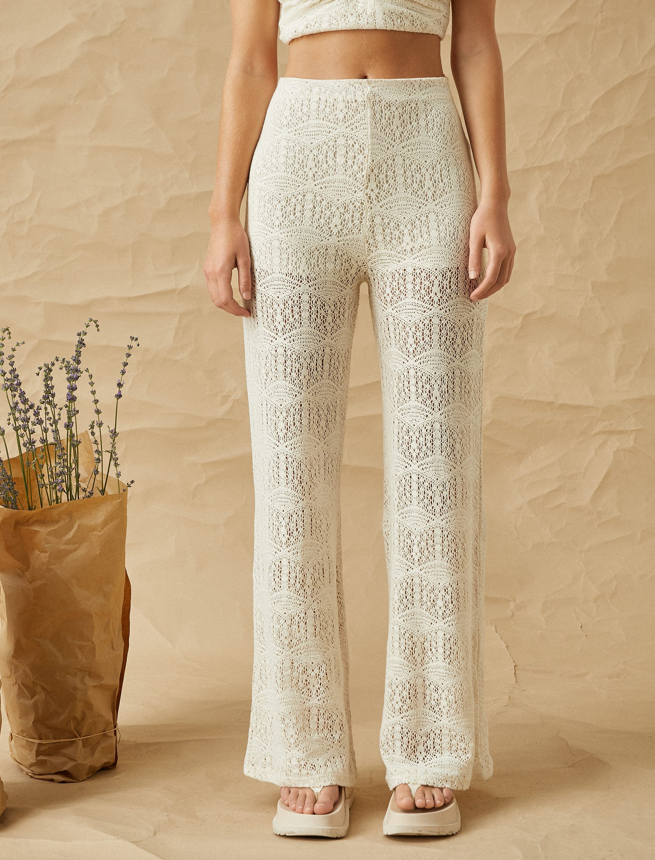   Kroşe Bol Paça Pantolon