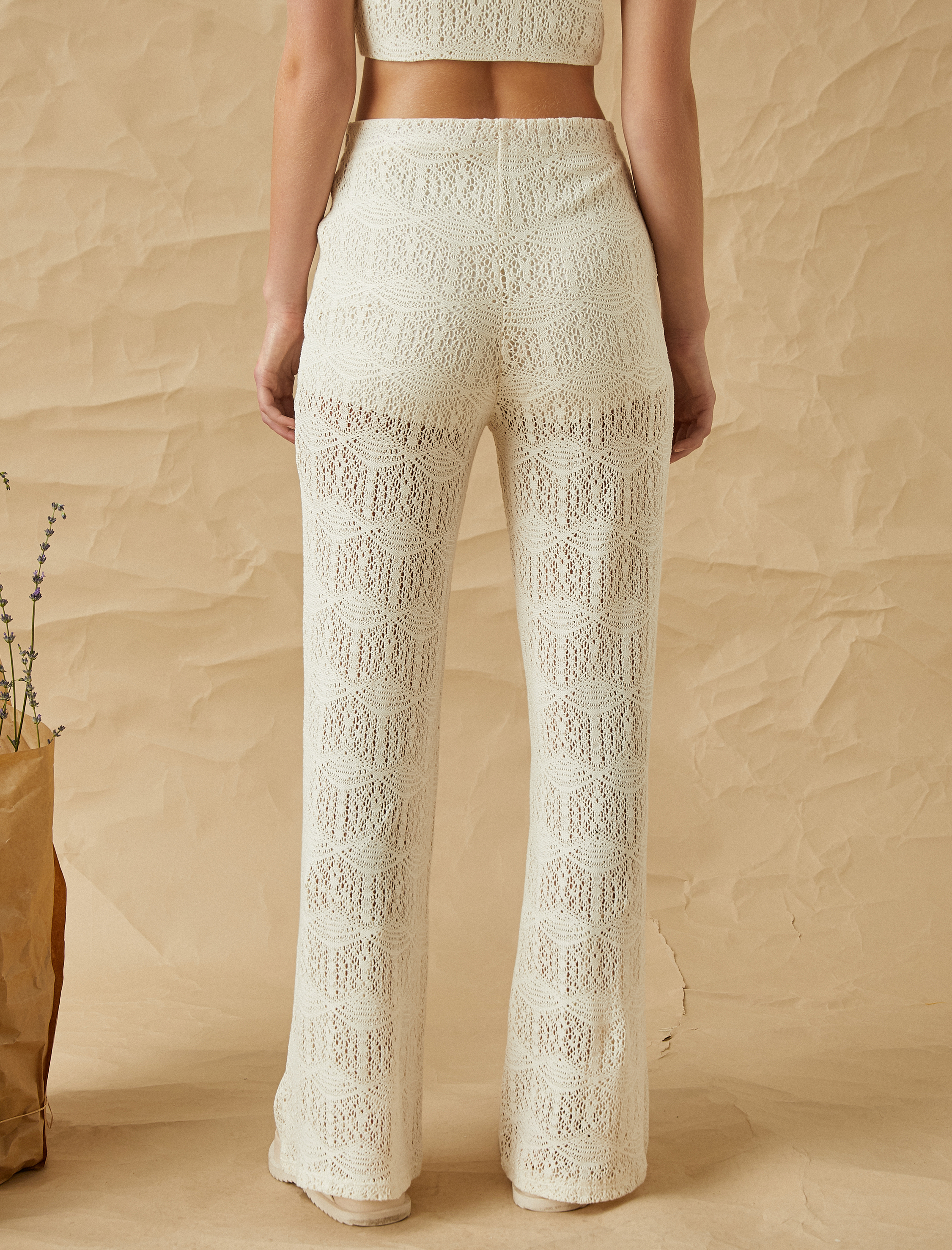   Kroşe Bol Paça Pantolon