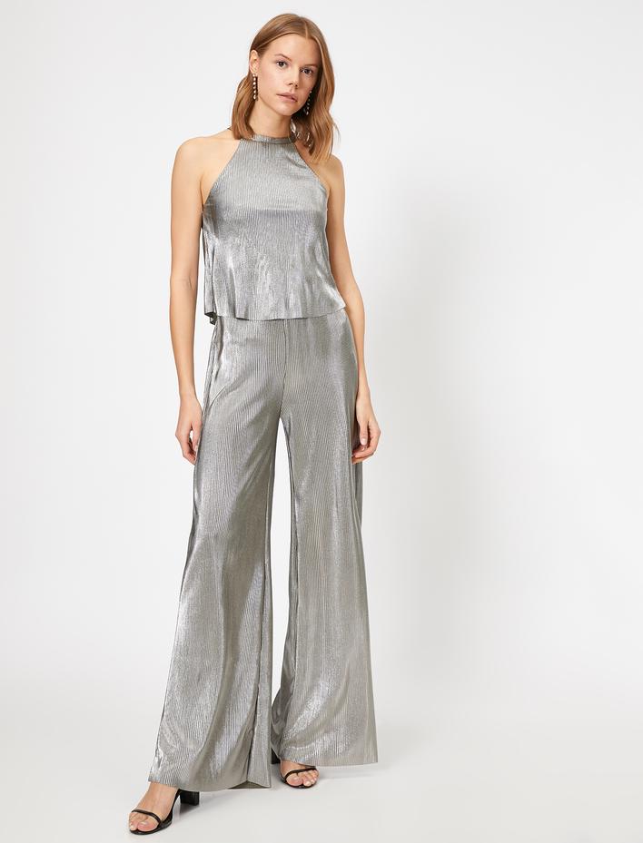  Pırıltılı Abiye Tulum Sırt Detaylı