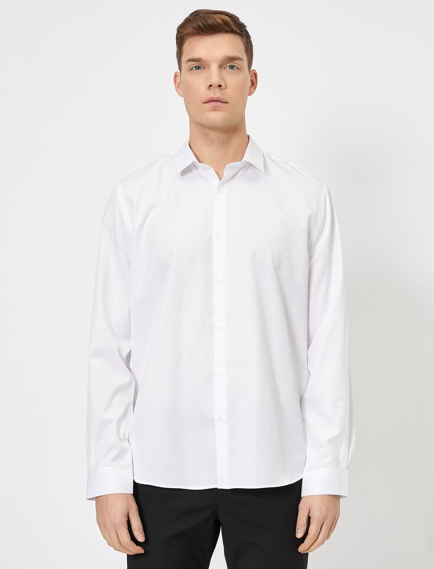   Klasik Yaka Uzun Kollu Slim Fit Smart Gömlek