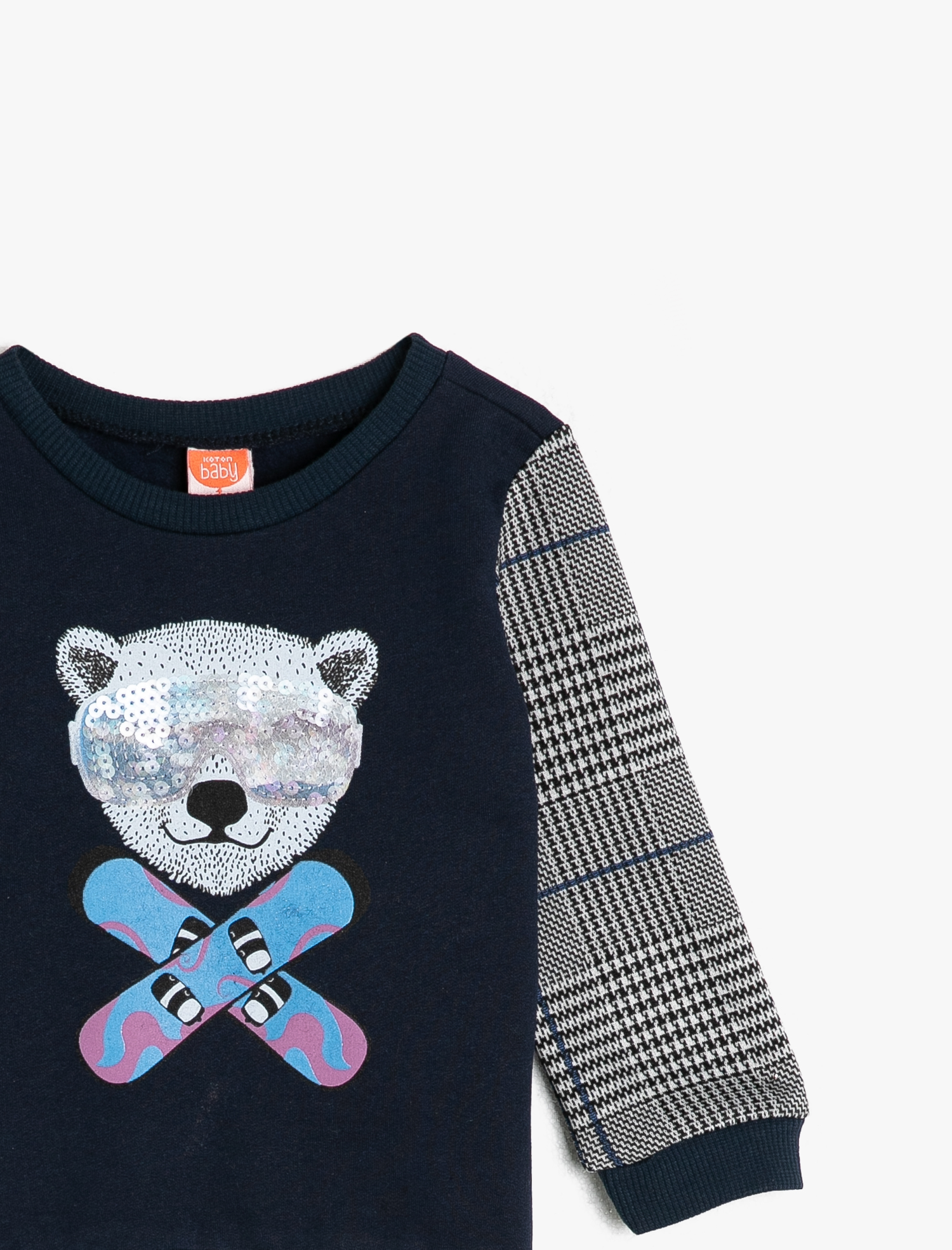 Erkek Bebek Pul Detaylı Sweatshirt