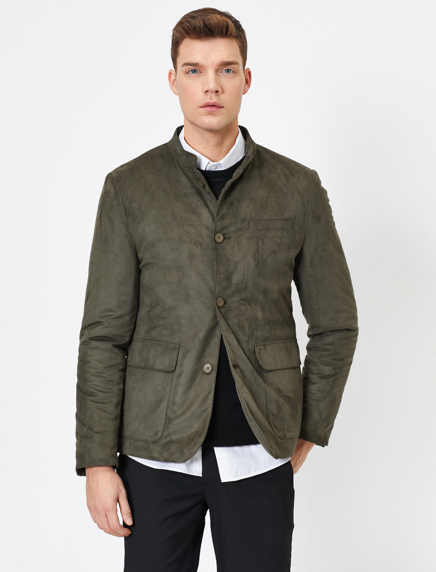   Süet Görünümlü Ceket