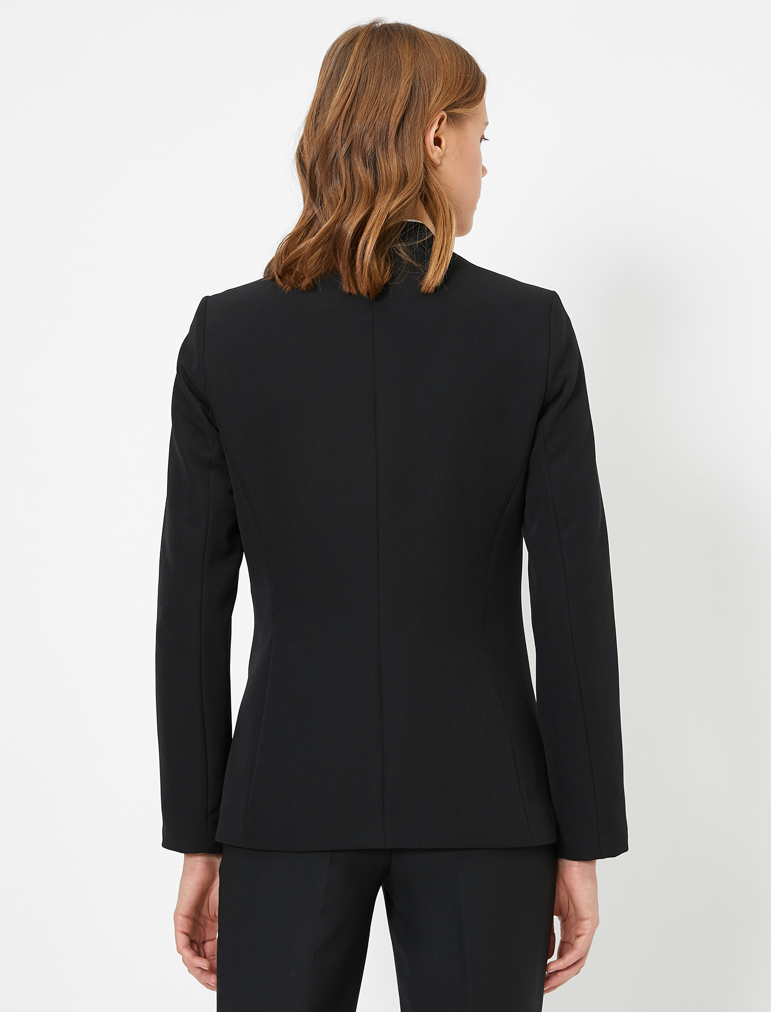   V Yaka Kruvaze Blazer Ceket