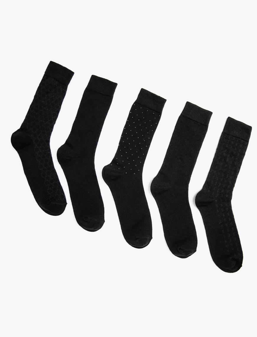  Erkek Pamuklu Soket Çorap Seti Çoklu