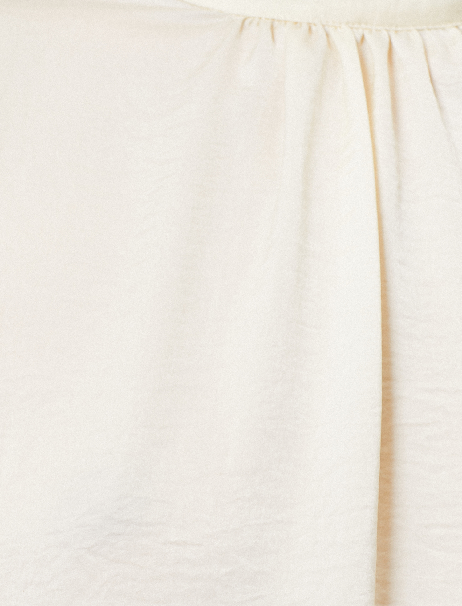 Saten Balon Kollu Bluz