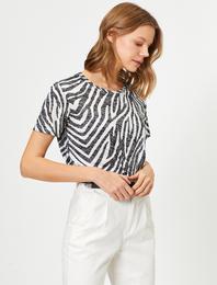 Zebra Desenli Tişört