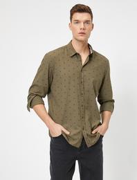 Baskılı Gömlek Uzun Kollu