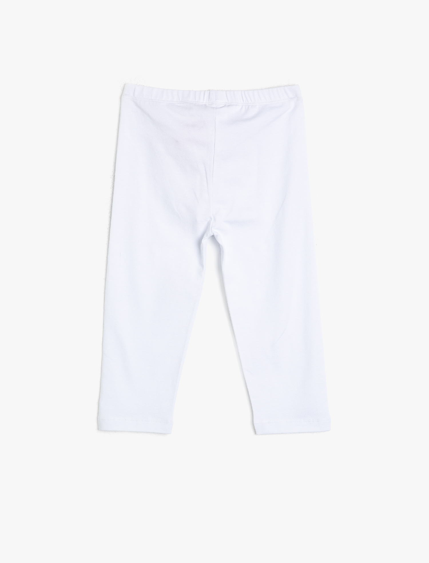 Kız Çocuk İnce Esnek Kumaştan Normal Bel Diz Altı Capri Tayt