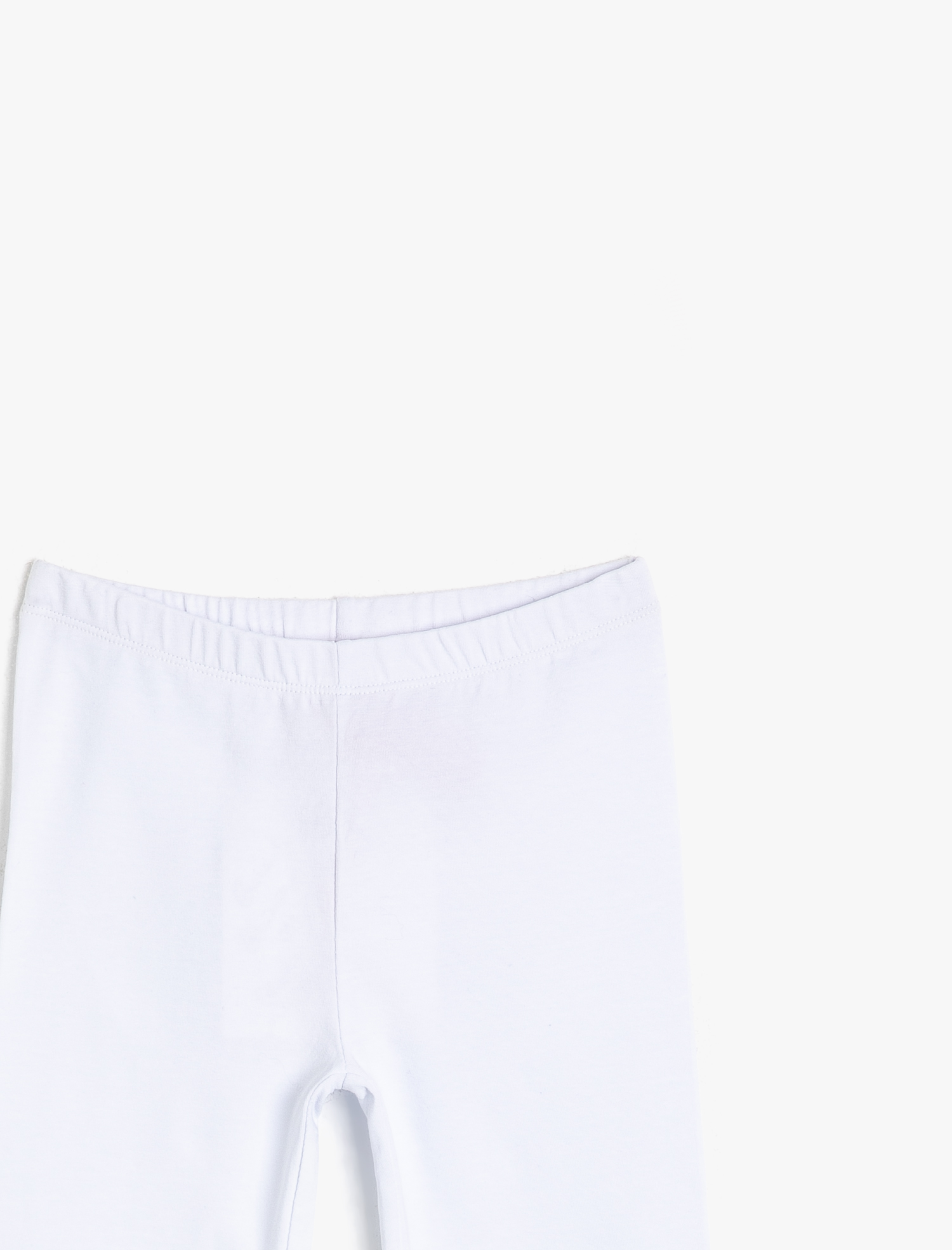 Kız Çocuk İnce Esnek Kumaştan Normal Bel Diz Altı Capri Tayt