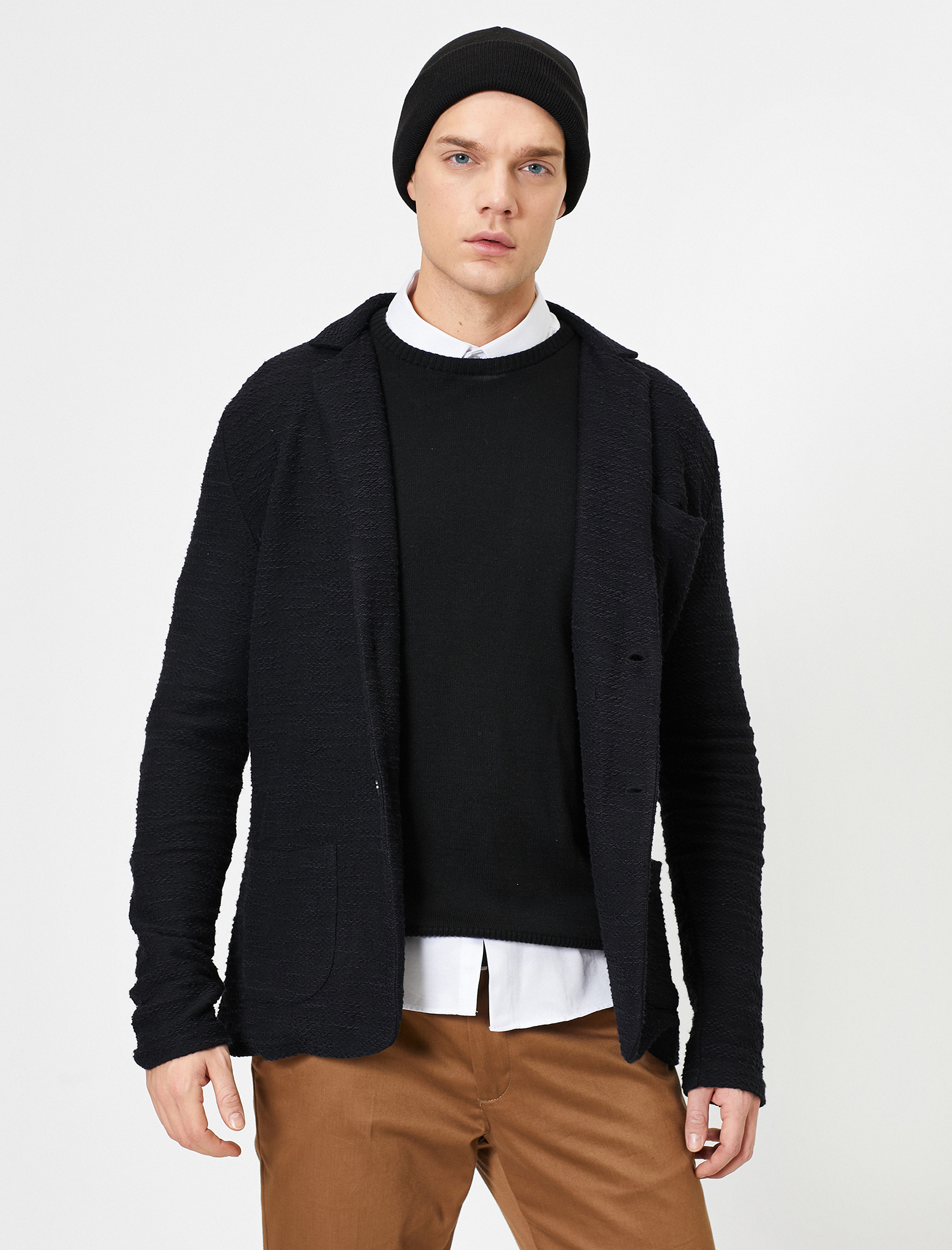   Blazer Form Cep Detaylı Slim Fit Hırka