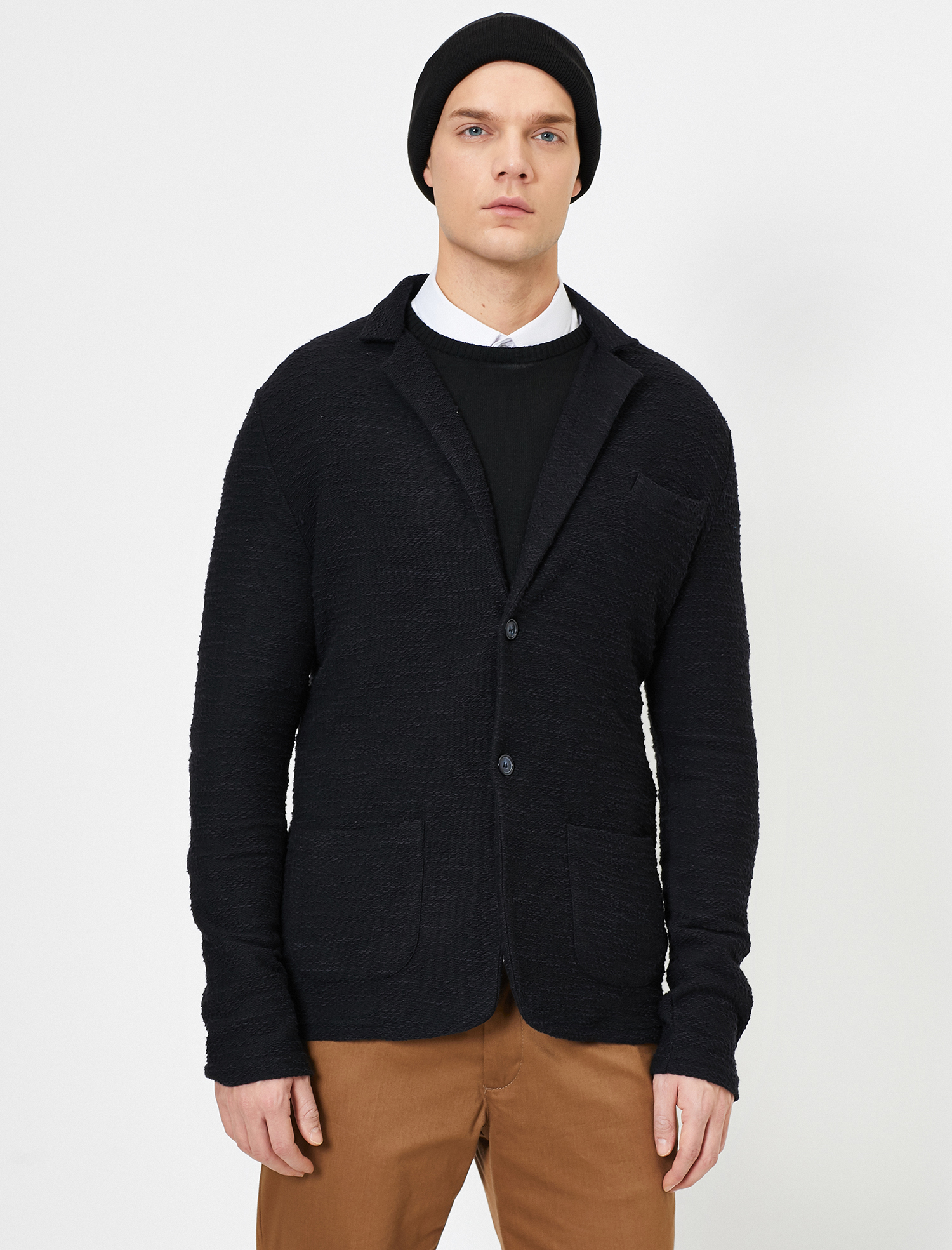   Blazer Form Cep Detaylı Slim Fit Hırka