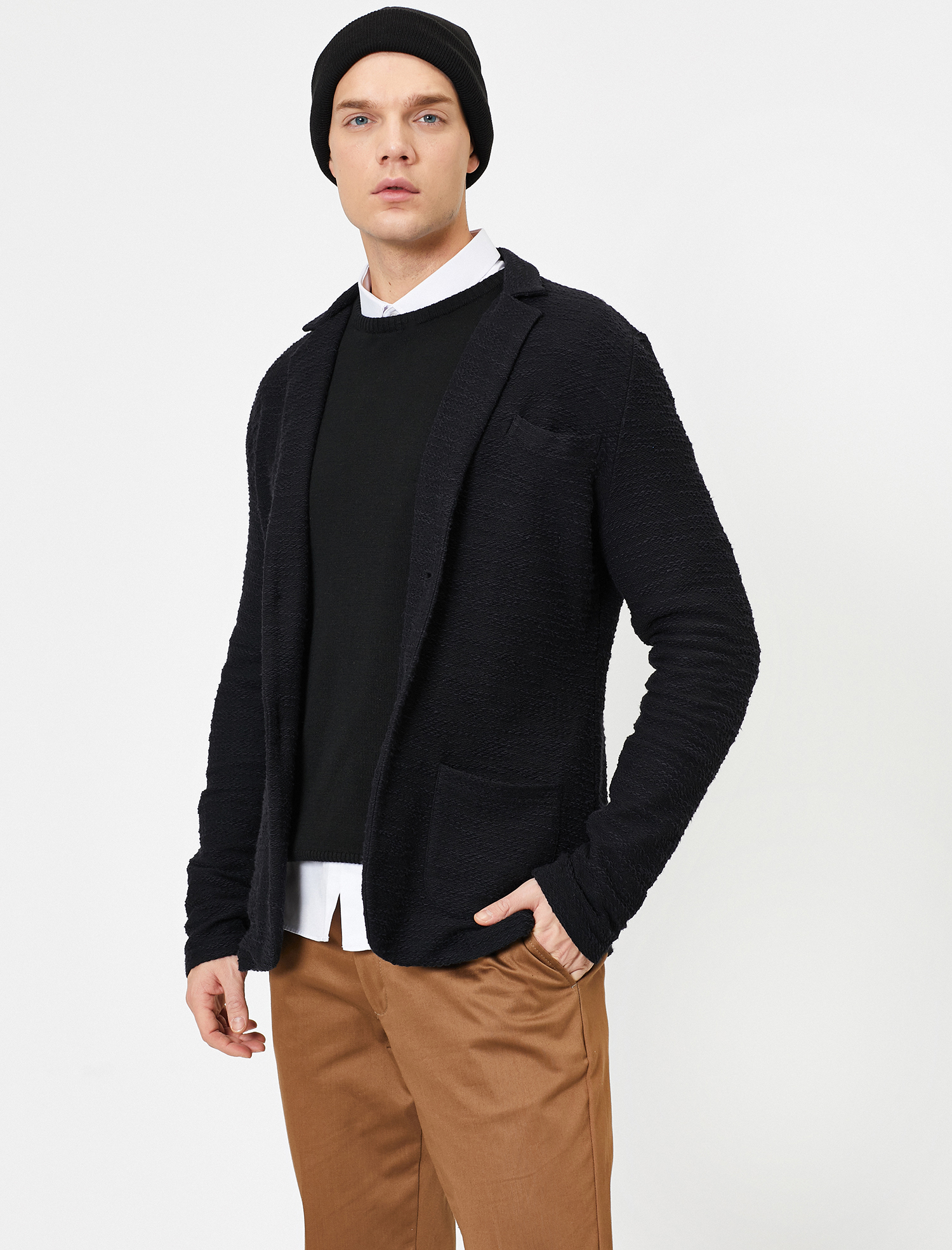   Blazer Form Cep Detaylı Slim Fit Hırka
