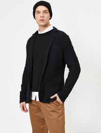 Blazer Form Cep Detaylı Slim Fit Hırka