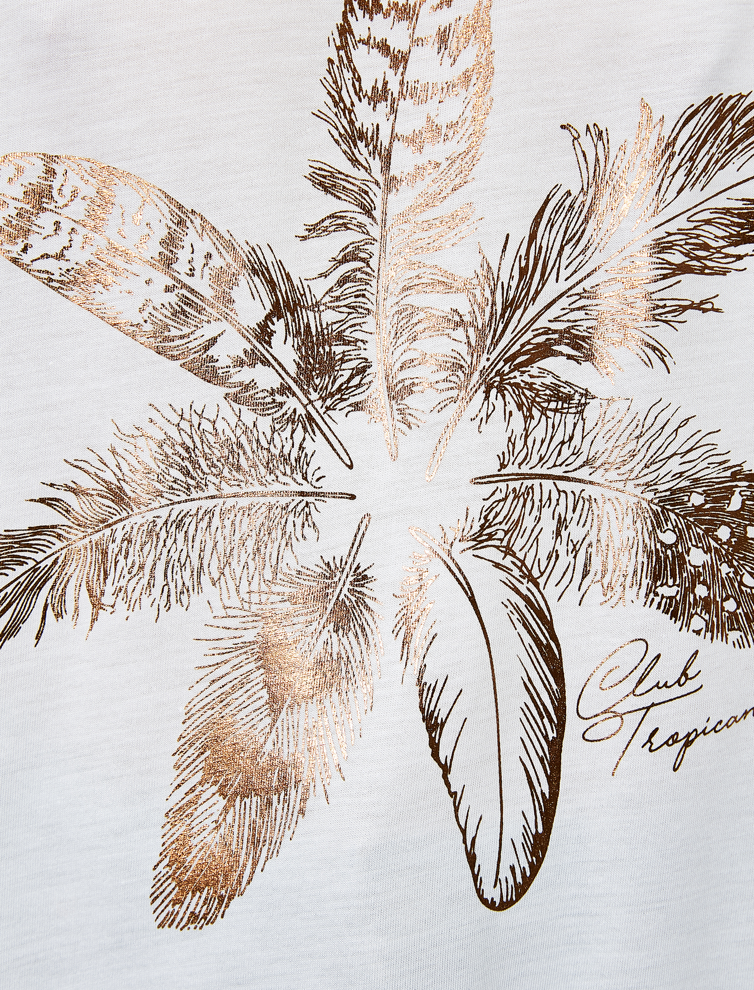   Parlak Baskı Detaylı Tişört