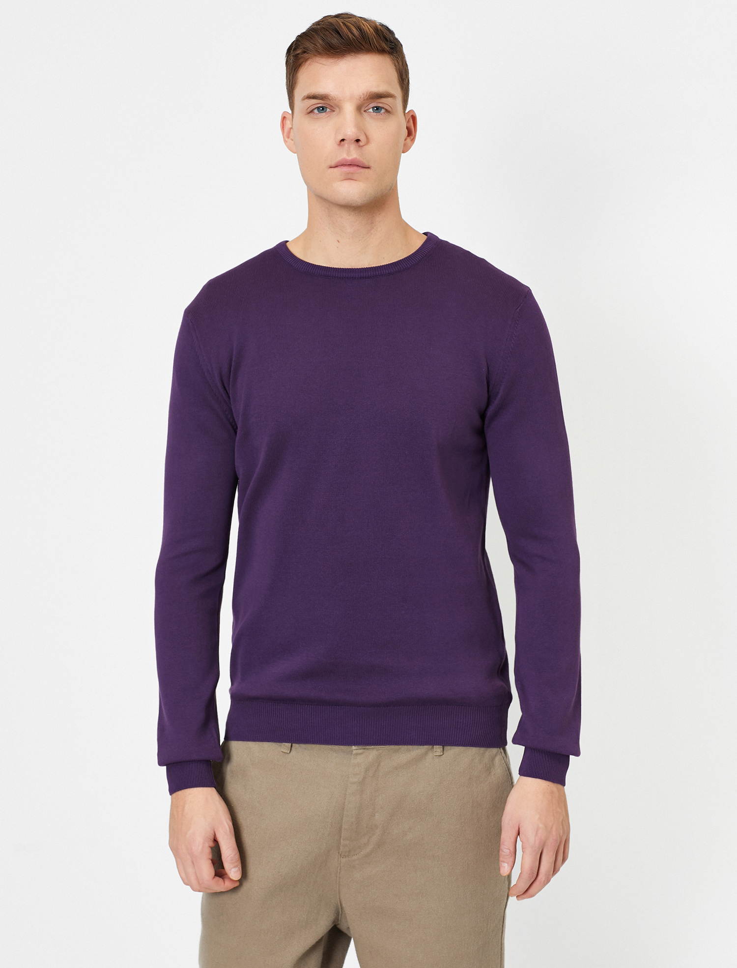   Bisiklet Yaka Triko Kazak