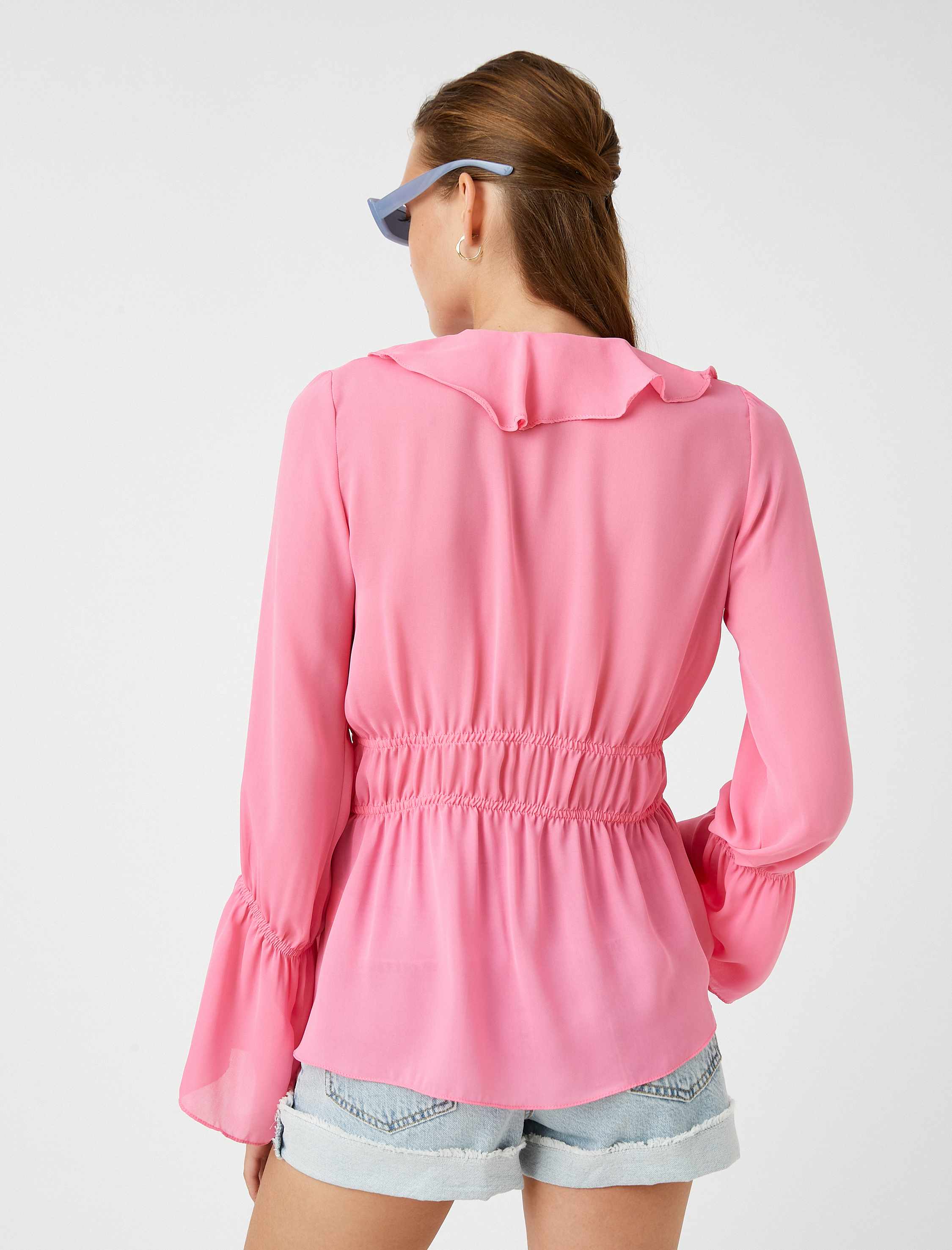   Volanlı Bluz Bağlama Detaylı