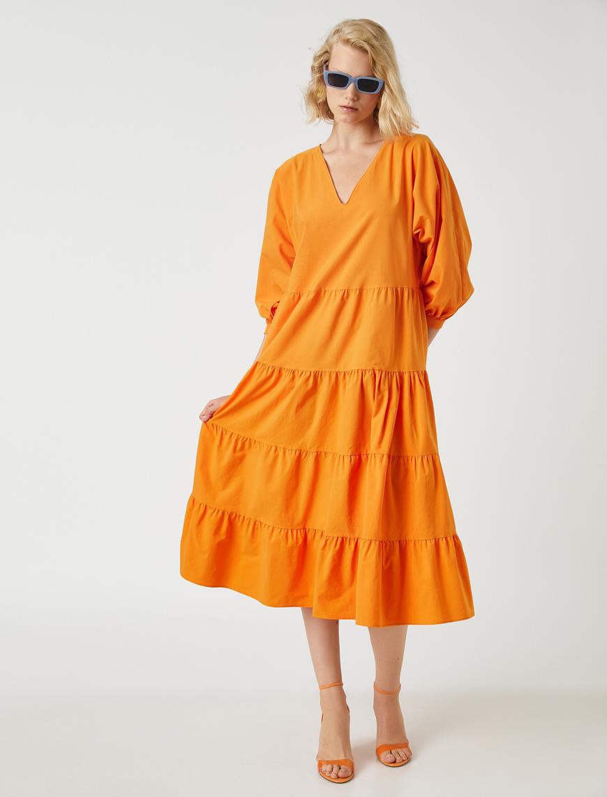   Oversize Midi Boy Elbise
