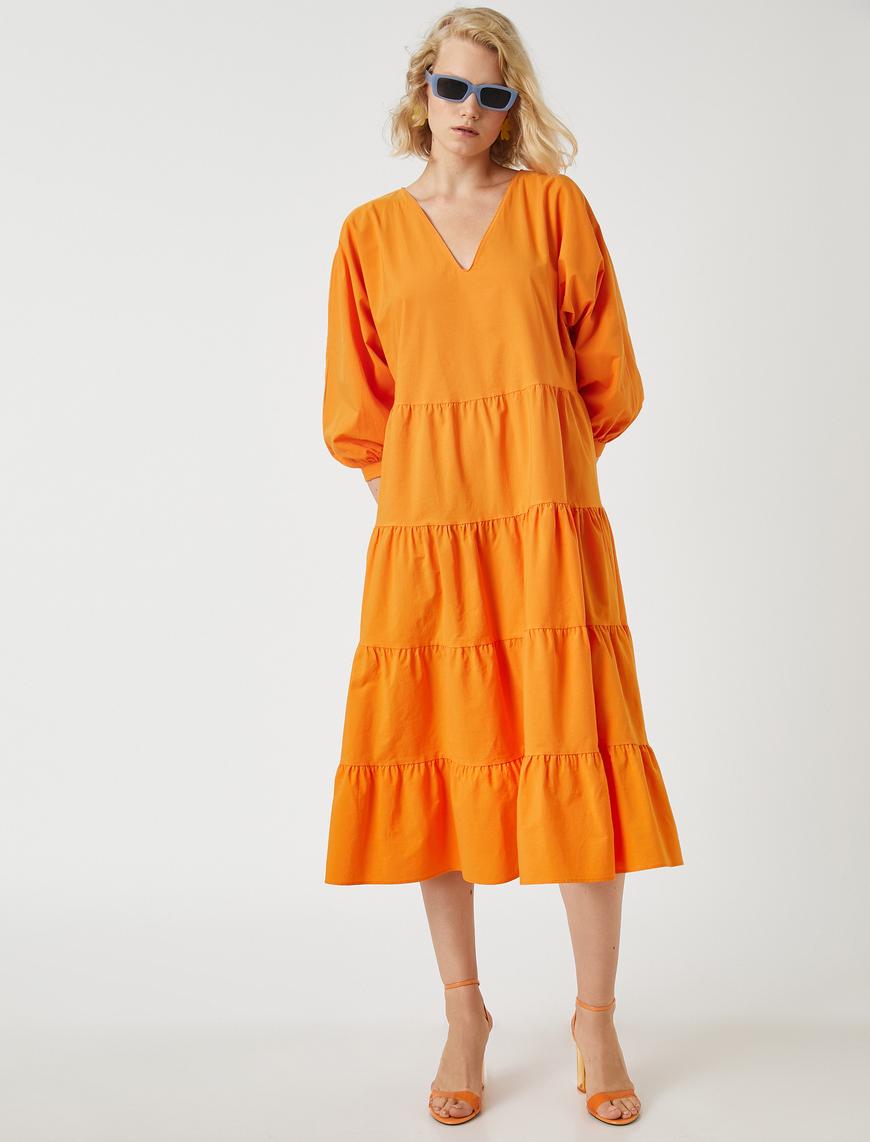   Oversize Midi Boy Elbise